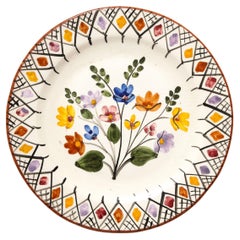 Assiette décorative en céramique émaillée, Grèce, 20e siècle