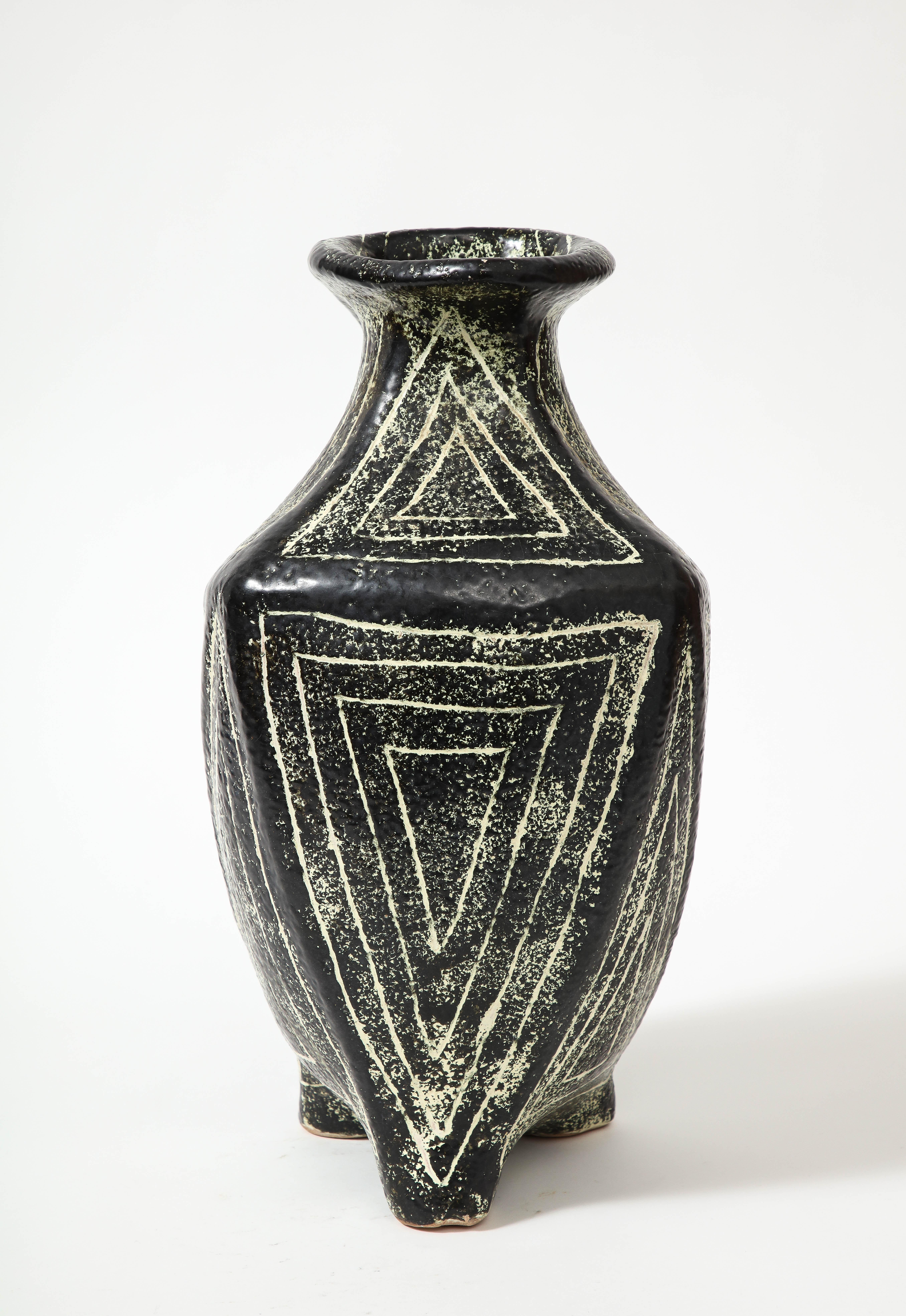 Hungarian Glazed Ceramic Floor Vase, Hungary, c. 1970 For Sale
