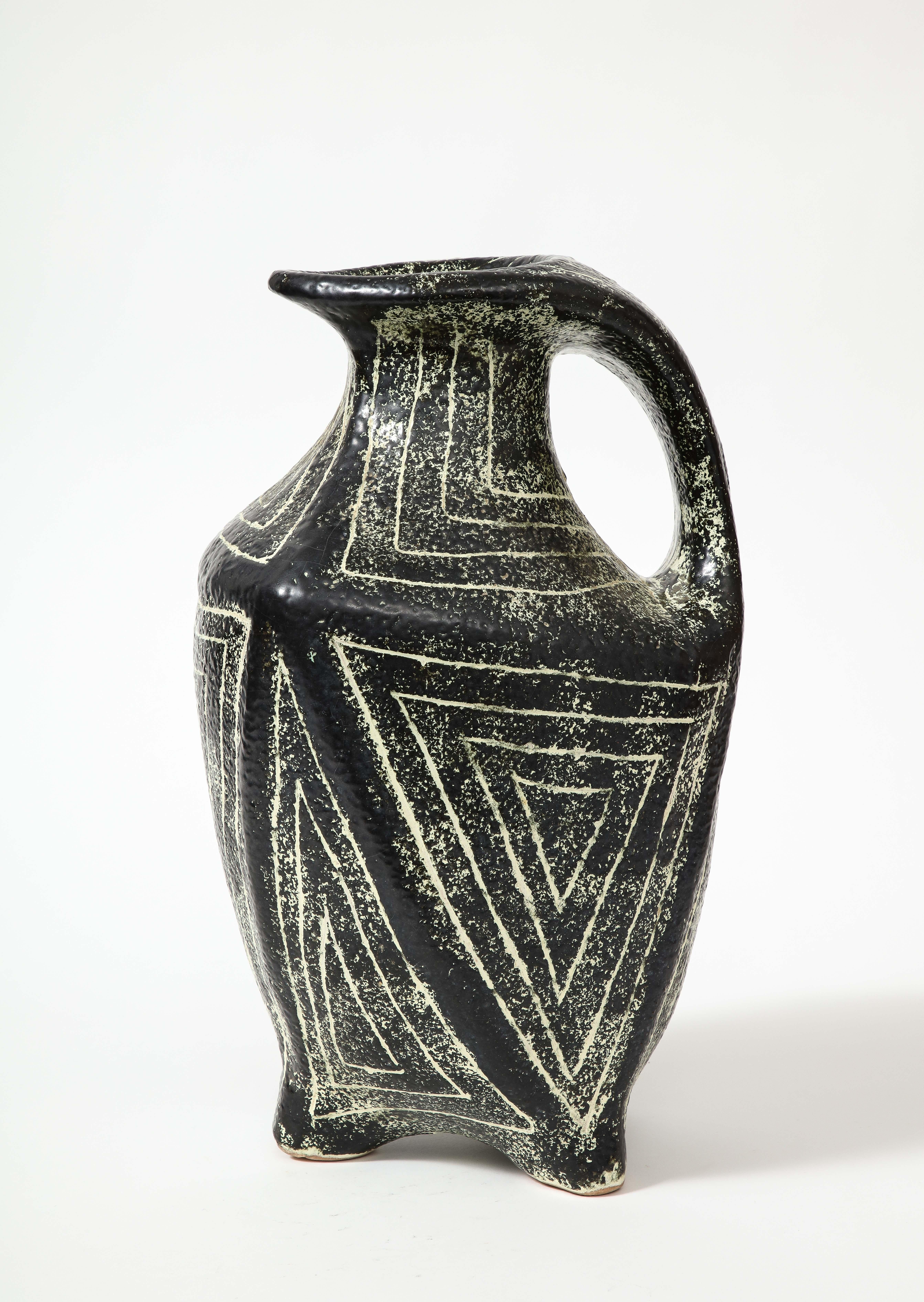 Glazed Ceramic Floor Vase, Hungary, c. 1970 In Good Condition For Sale In New York City, NY