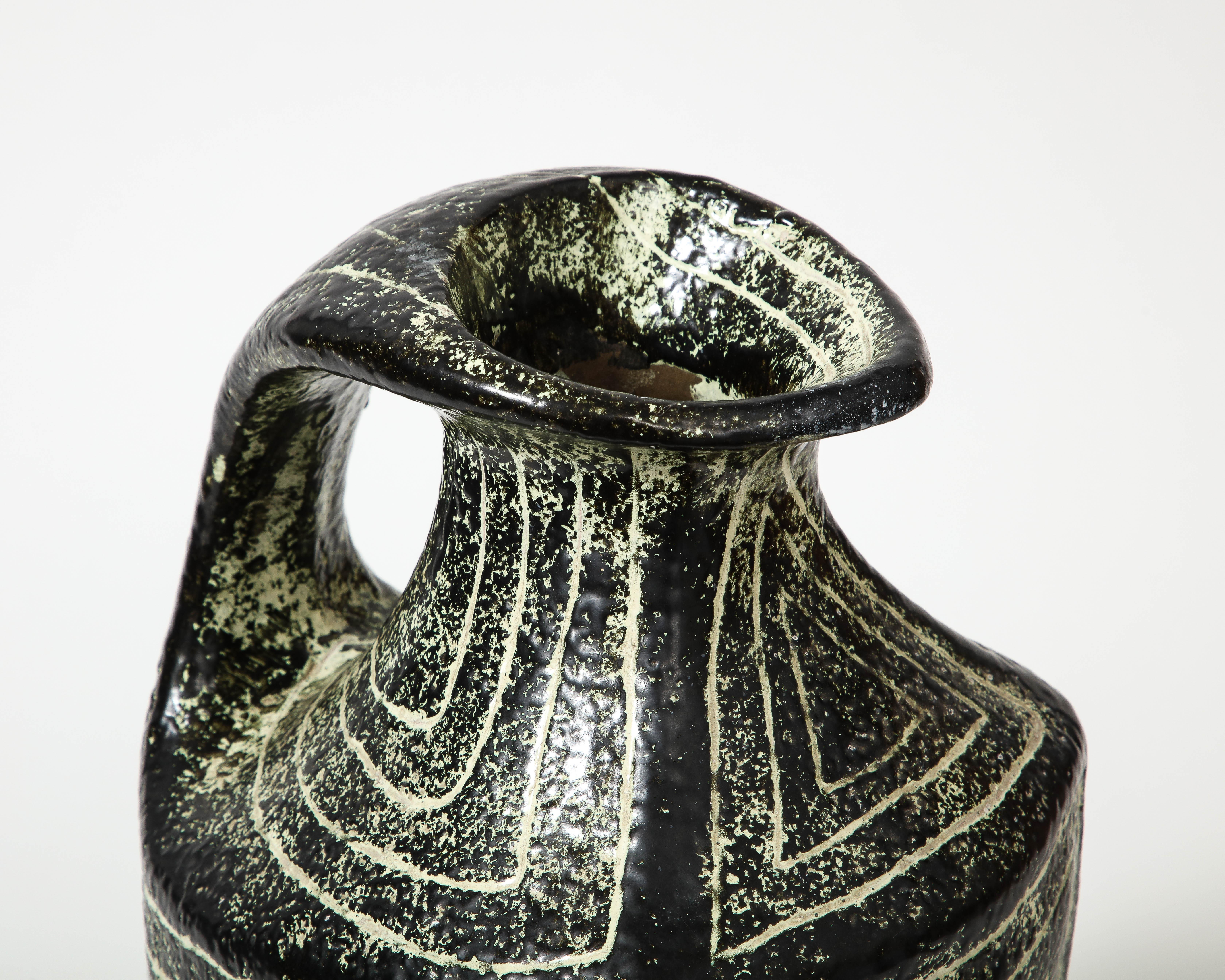 Glazed Ceramic Floor Vase, Hungary, c. 1970 For Sale 3