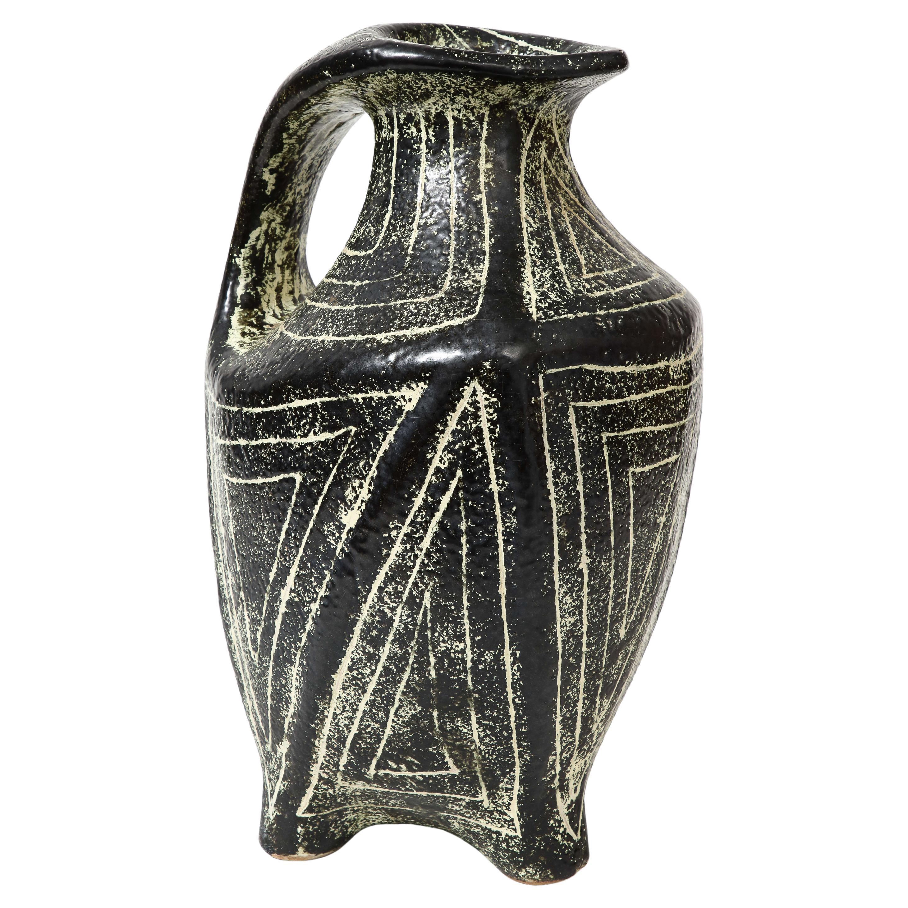 Glazed Ceramic Floor Vase, Hungary, c. 1970