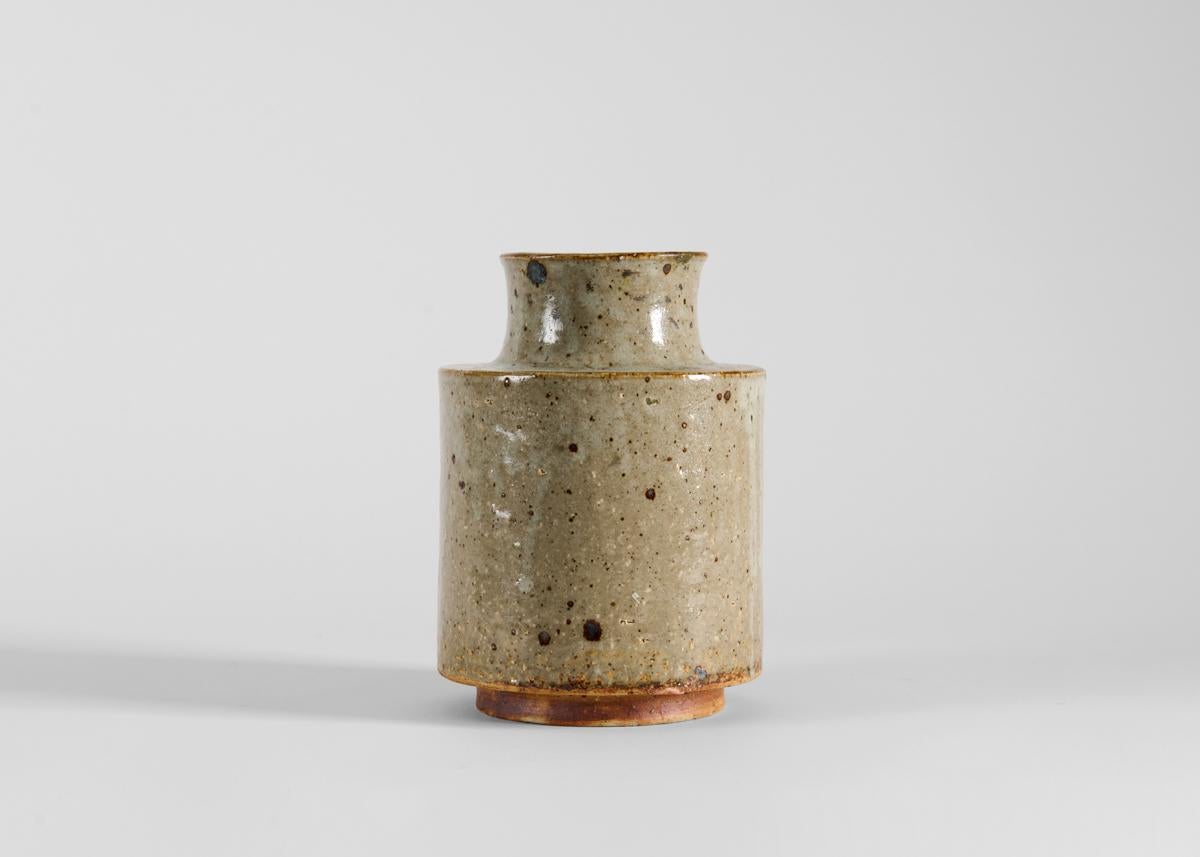 Mid-Century Modern Vase gris émaillé Marianne Westman pour Rorstrand, Suède, années 1960 en vente