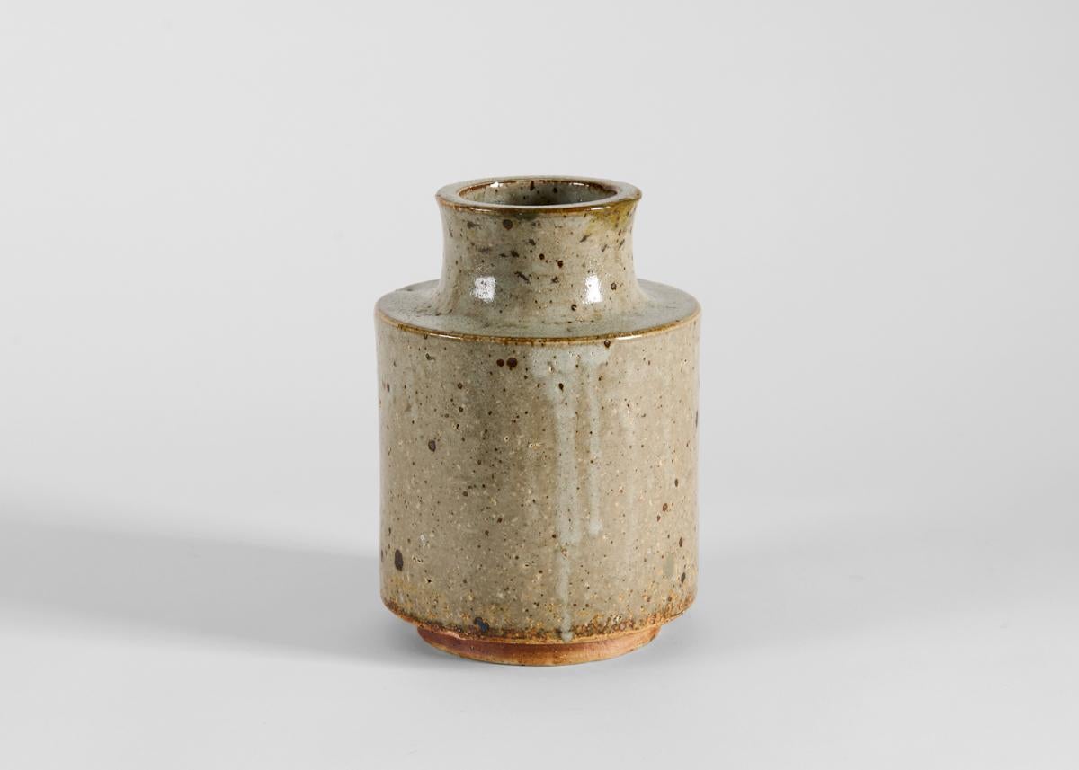 Vernissé Vase gris émaillé Marianne Westman pour Rorstrand, Suède, années 1960 en vente