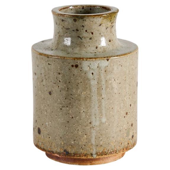 Glazed Ceramic Grey Vase, Marianne Westman for Rorstrand, Sweden, 1960s