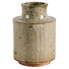 Jarrón de cerámica esmaltada gris, Marianne Westman para Rorstrand, Suecia, años 60