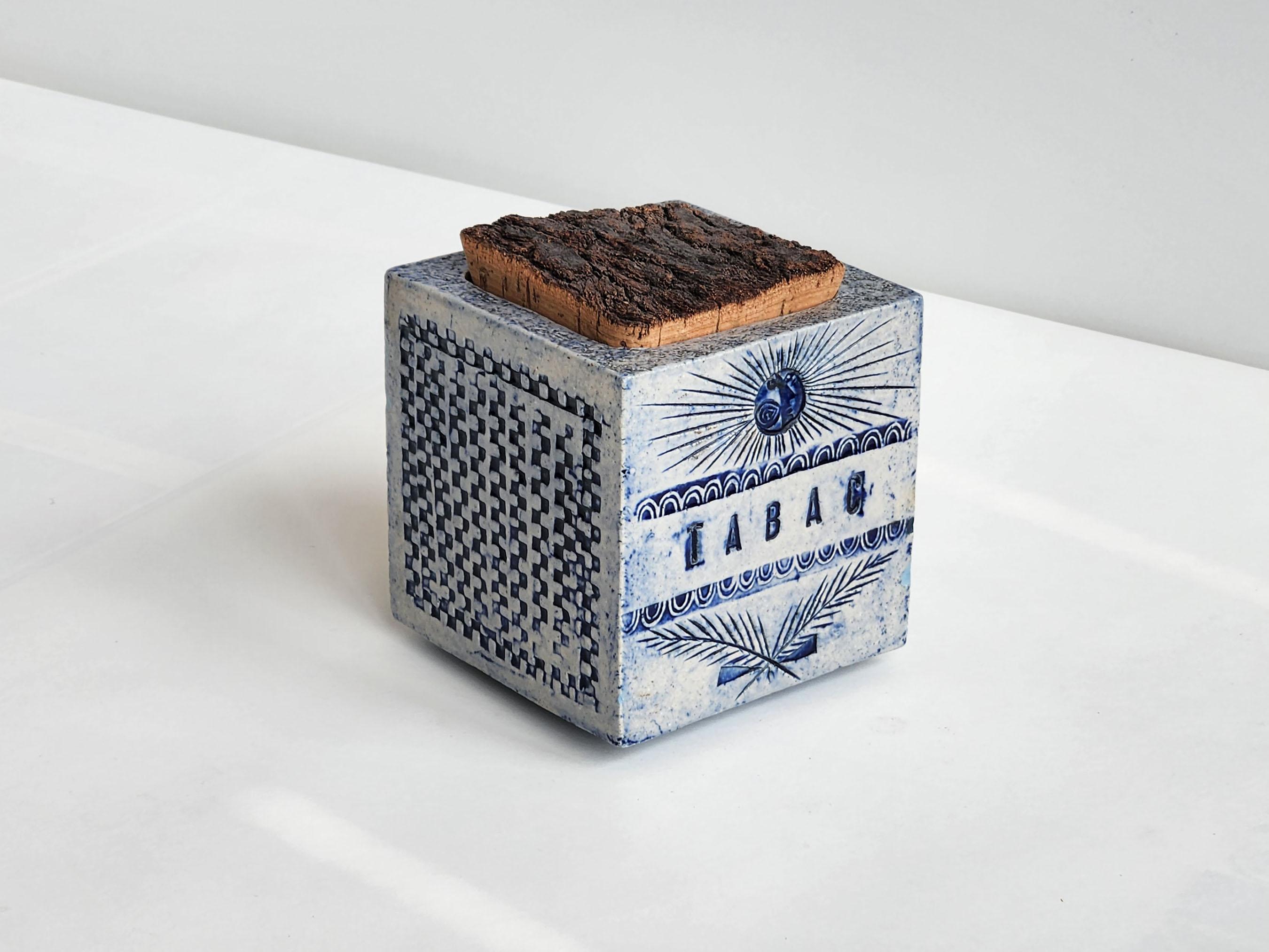 French Roger Capron - Glazed Ceramic Humidor For Sale