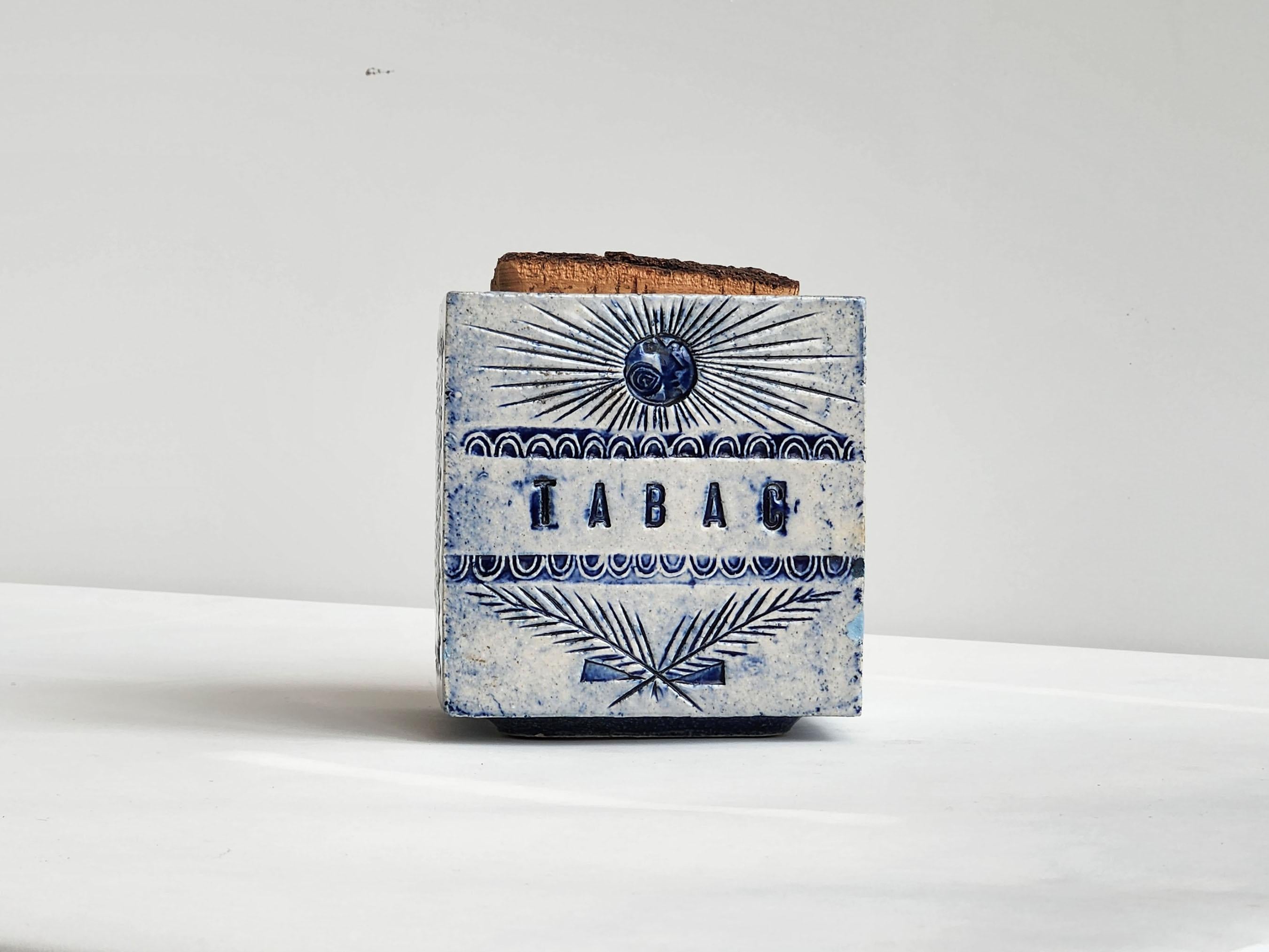 Late 20th Century Roger Capron - Glazed Ceramic Humidor For Sale