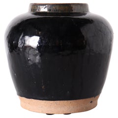 Used Glazed Ceramic Jar