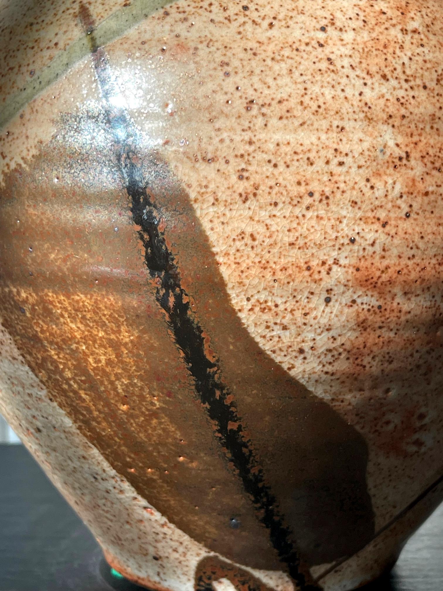 Glasglasiertes Keramikgefäß Studio Pottery Karen Karnes im Angebot 4