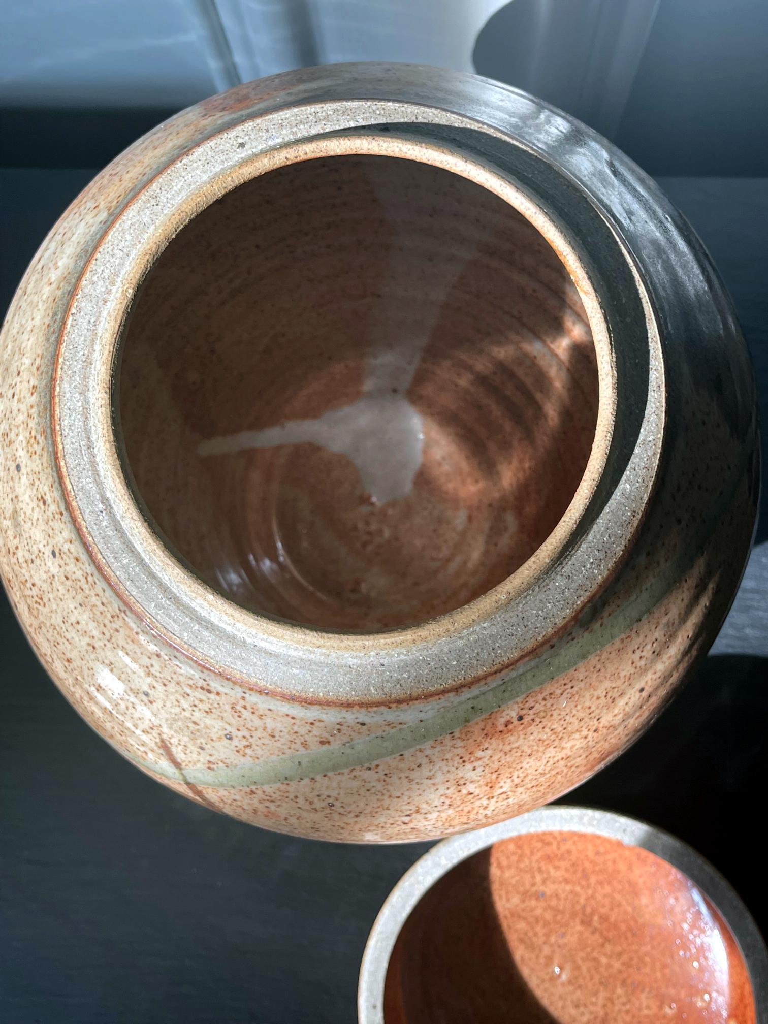 Glazed Ceramic Jar Studio Pottery Karen Karnes For Sale 4