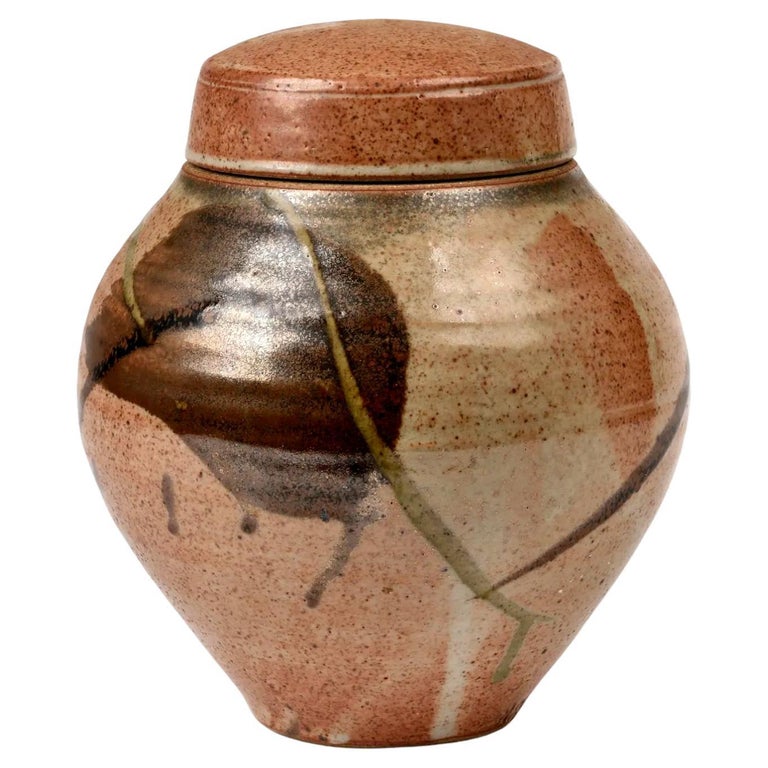 Glazed Ceramic Jar Studio Pottery Karen Karnes For Sale