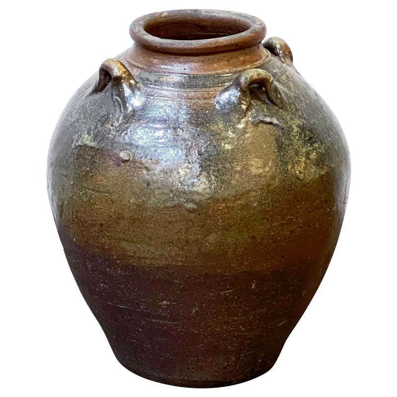 Rare 18th Century French Glazed Terracotta Cruche du Quercy or Walnut Rare 18th Century French Glazed Terracotta Cruche du Quercy or Walnut