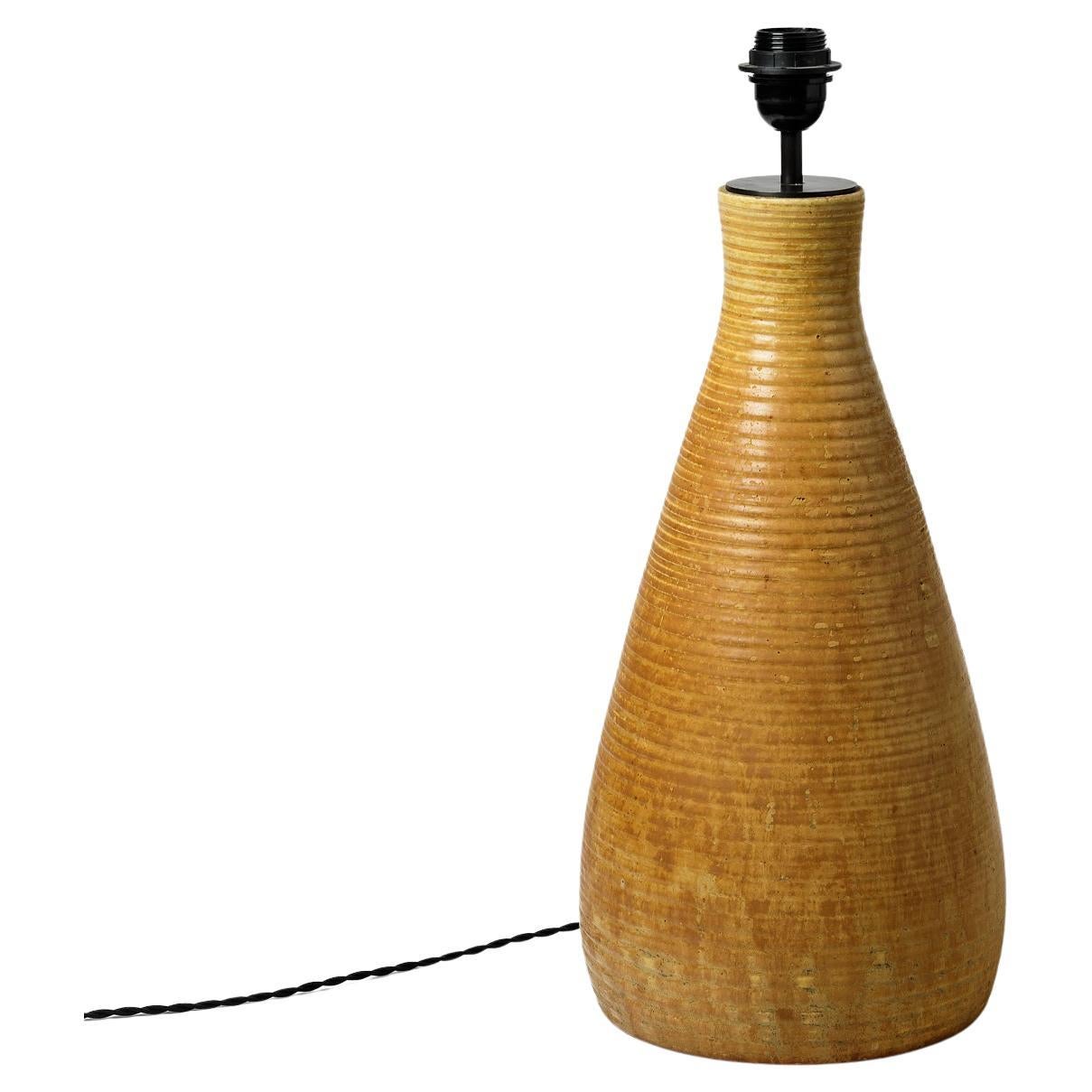 Glazed ceramic lamp by Les potiers d’Accolay, circa 1960-1970