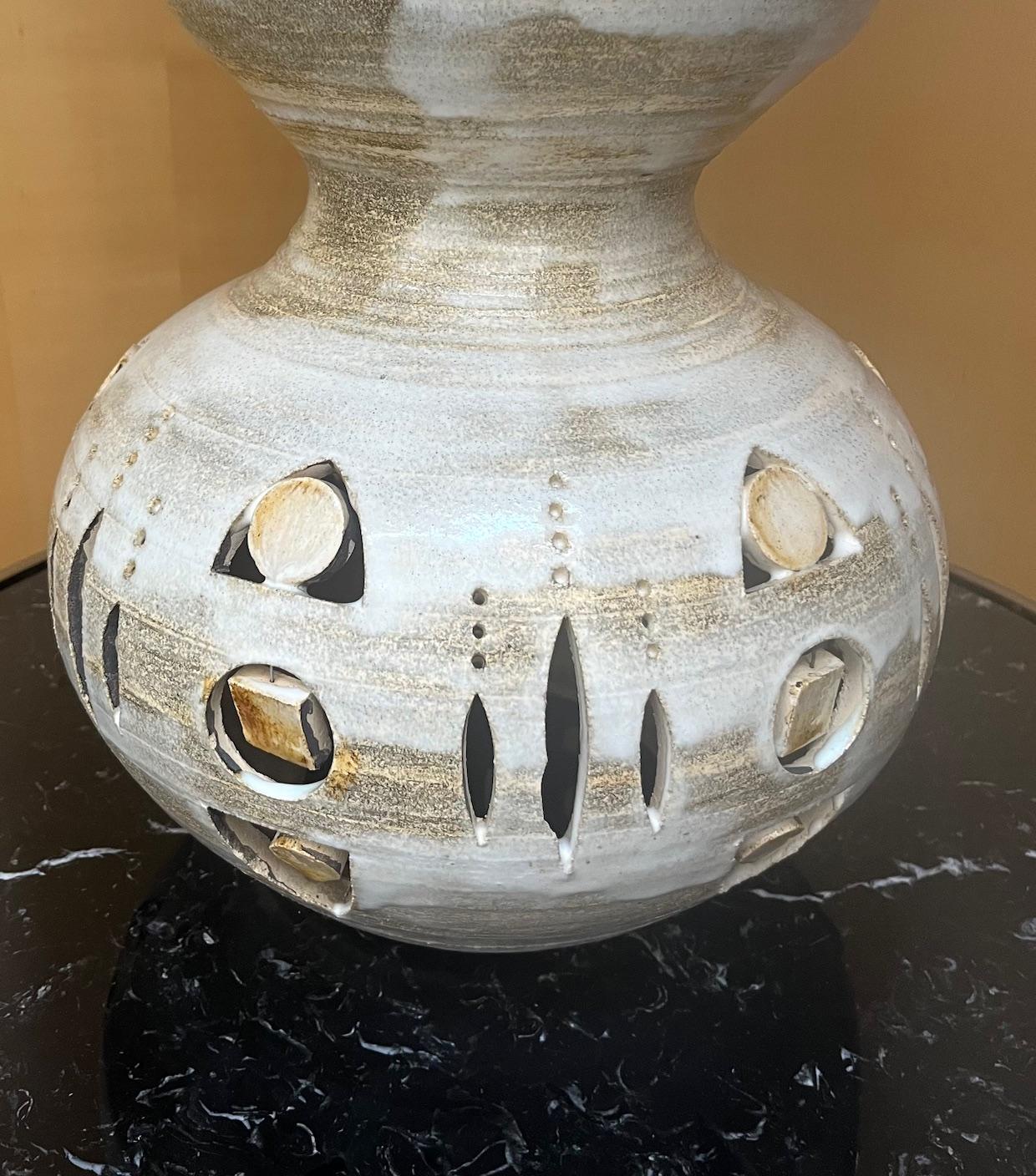 Mid-Century Modern Lampe en céramique émaillée, Georges Pelletier ,  France vers 1975 en vente