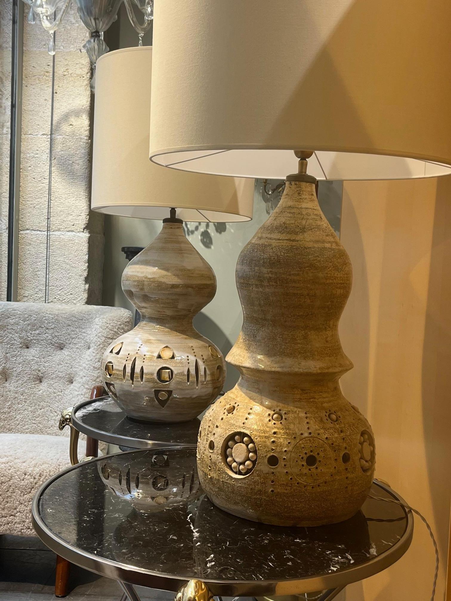 Céramique Lampe en céramique émaillée, Georges Pelletier ,  France vers 1975 en vente
