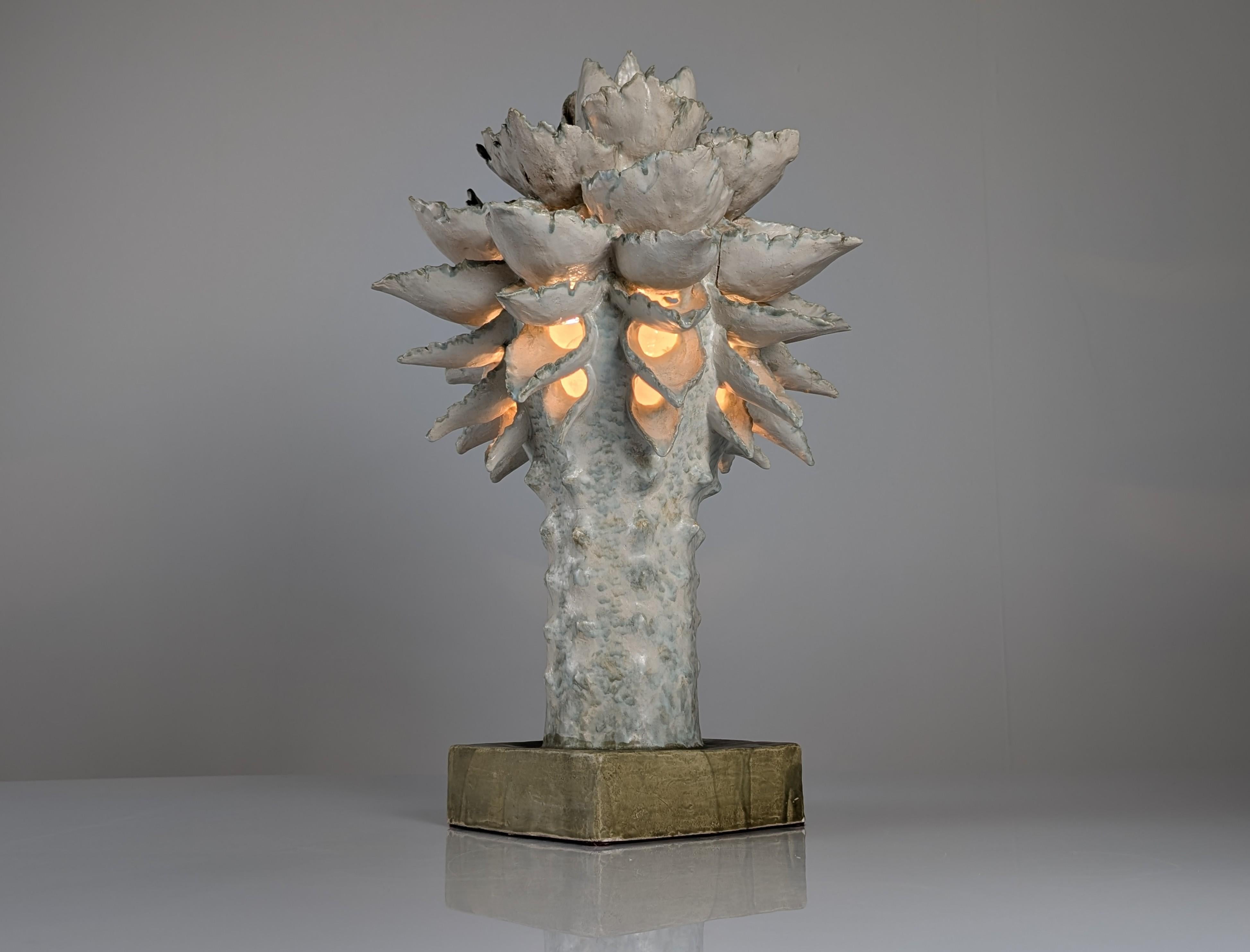 Escultura luminosa de cerámica esmaltada de Birthe Aksby, Dinamarca, 1970 en venta 6