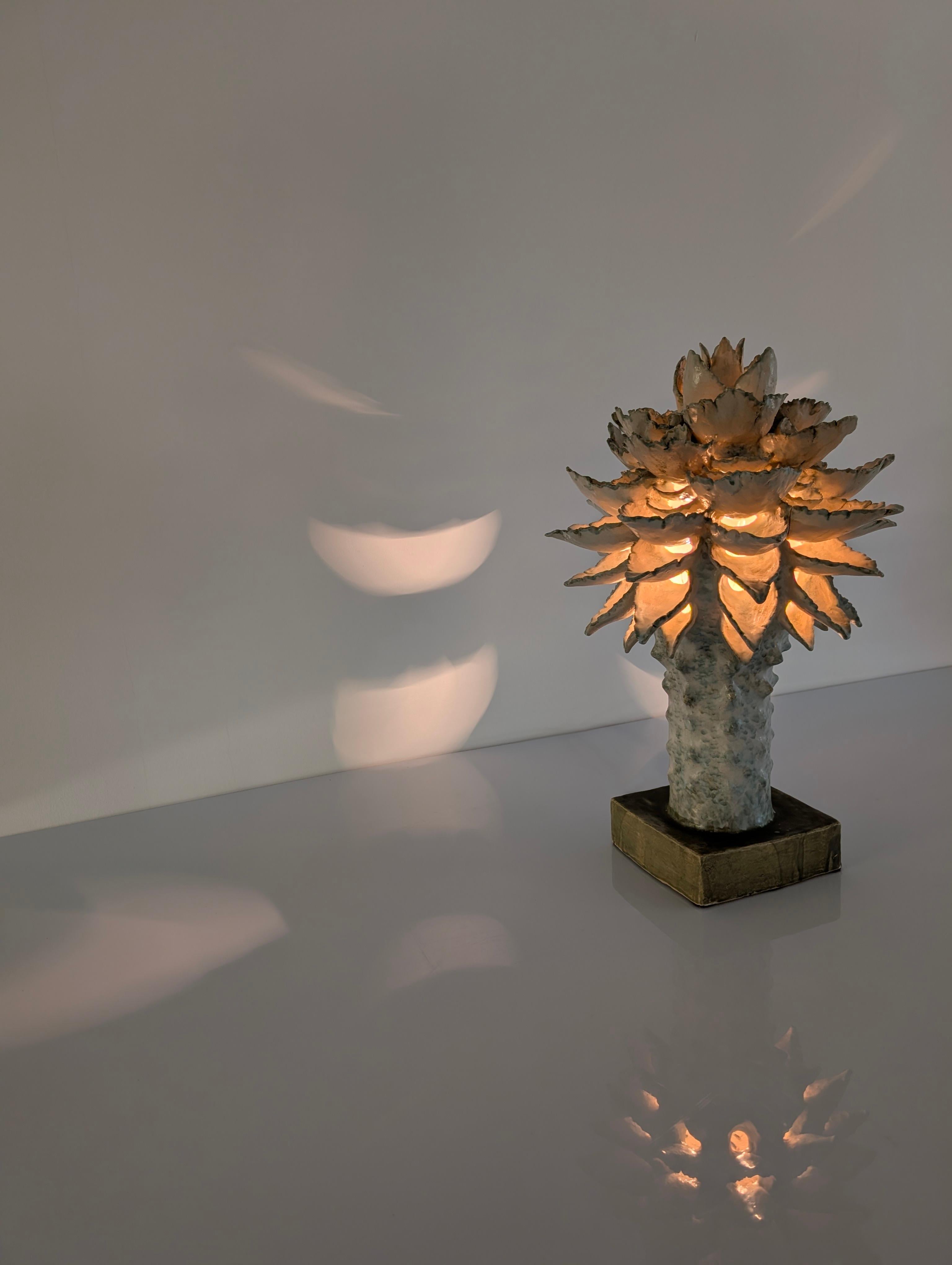 Escultura luminosa de cerámica esmaltada de Birthe Aksby, Dinamarca, 1970 Danés en venta