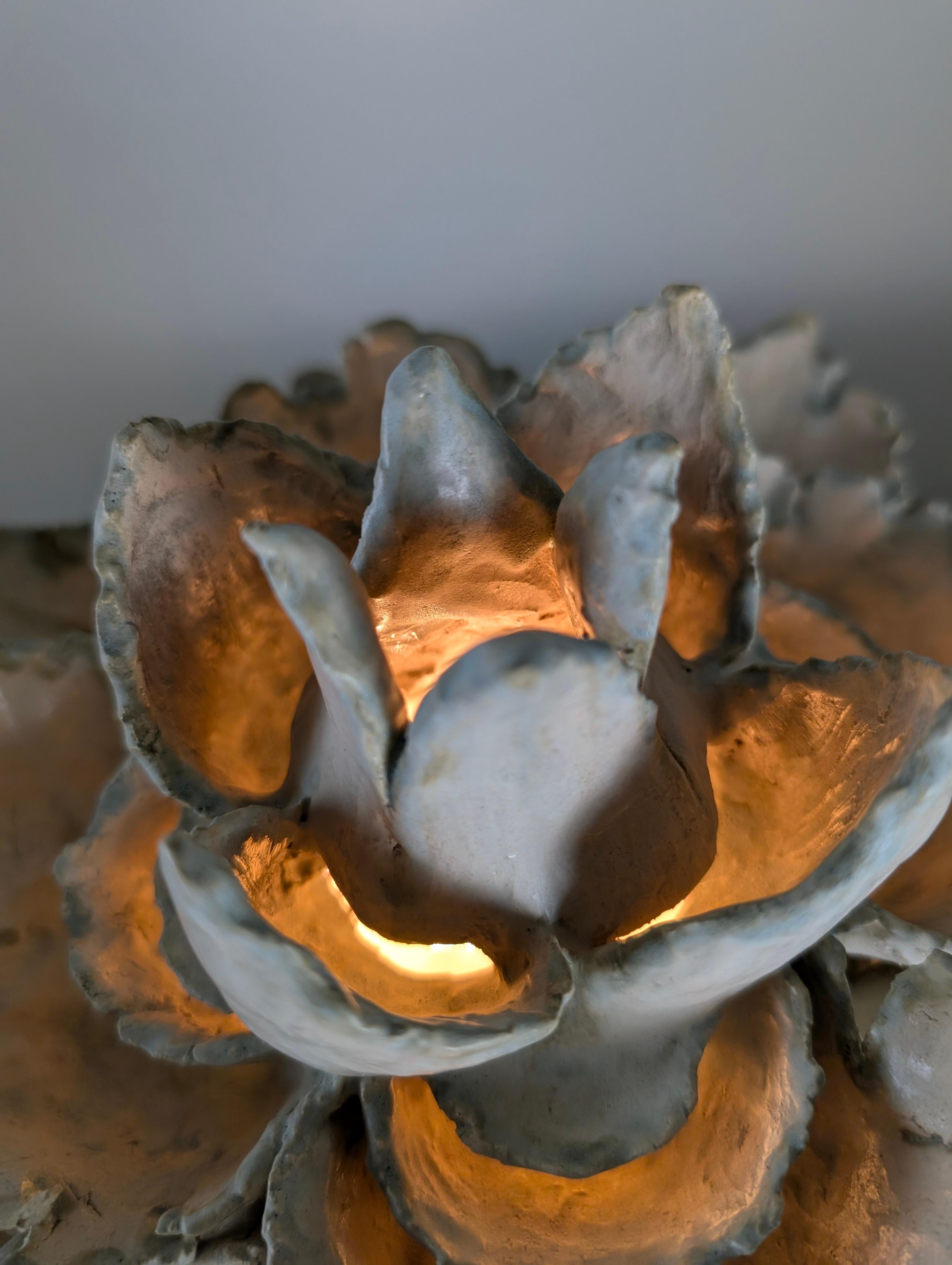 Escultura luminosa de cerámica esmaltada de Birthe Aksby, Dinamarca, 1970 finales del siglo XX en venta