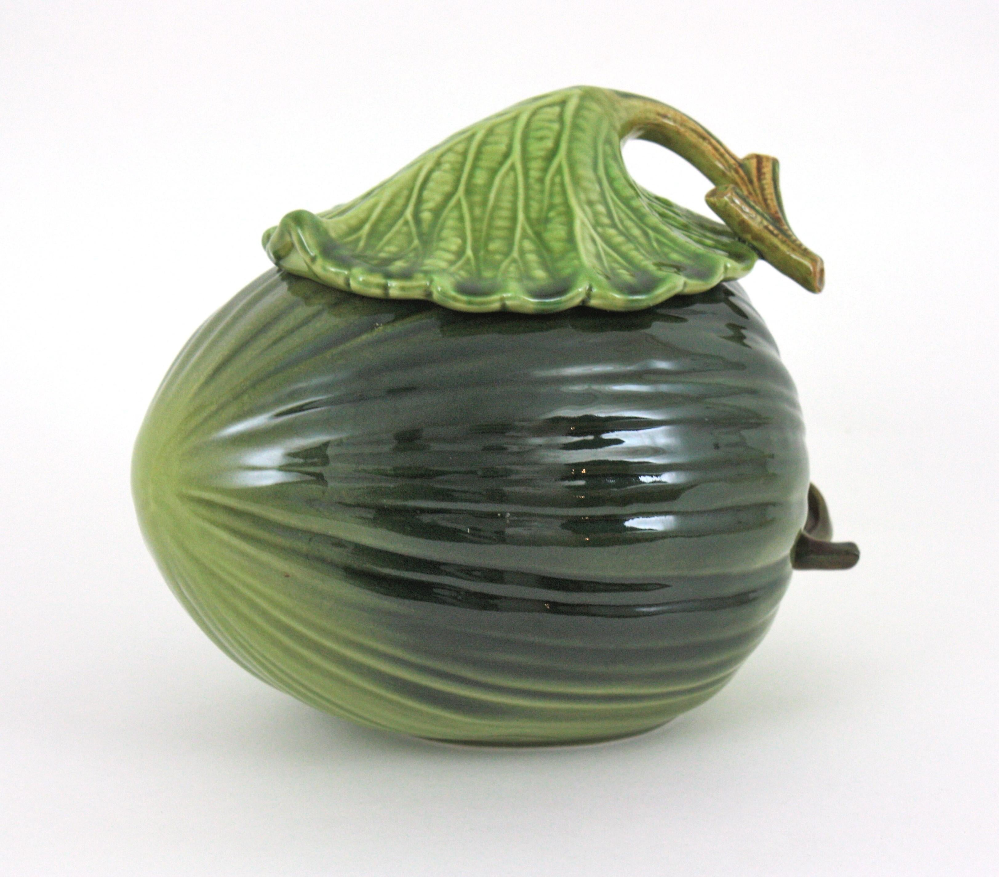 Mid-Century moderno Set di servitori per meloni in ceramica smaltata, Italia 1960 in vendita