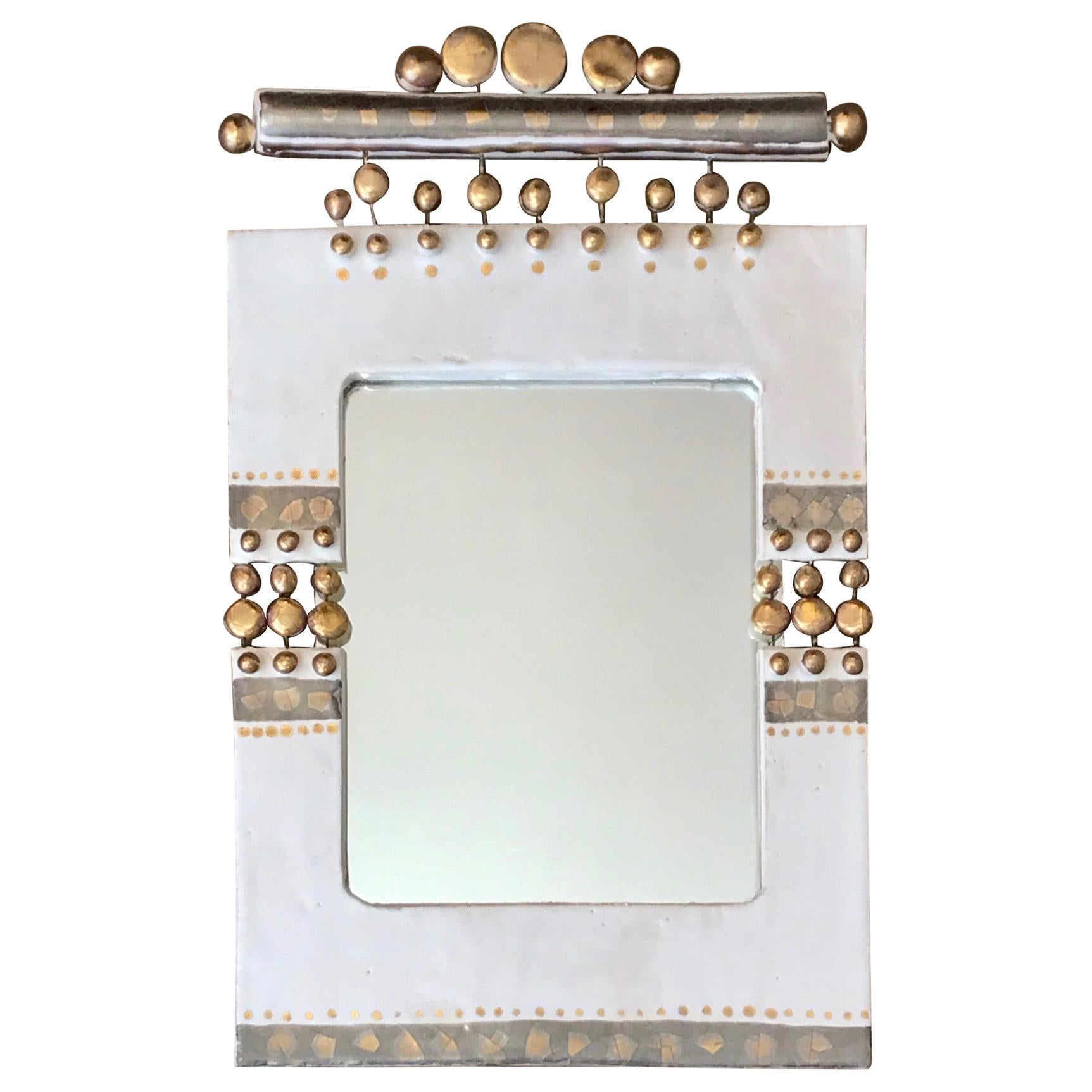 Glazed Ceramic Mirror by Georges Pelletier