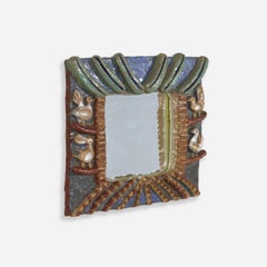 Glazed Ceramic Mirror by Isabelle Ferlay from the group les Argonautes