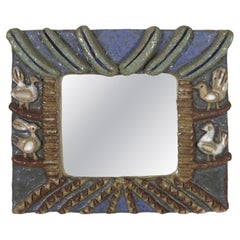Glazed Ceramic Mirror by Isabelle Ferlay from the group les Argonautes