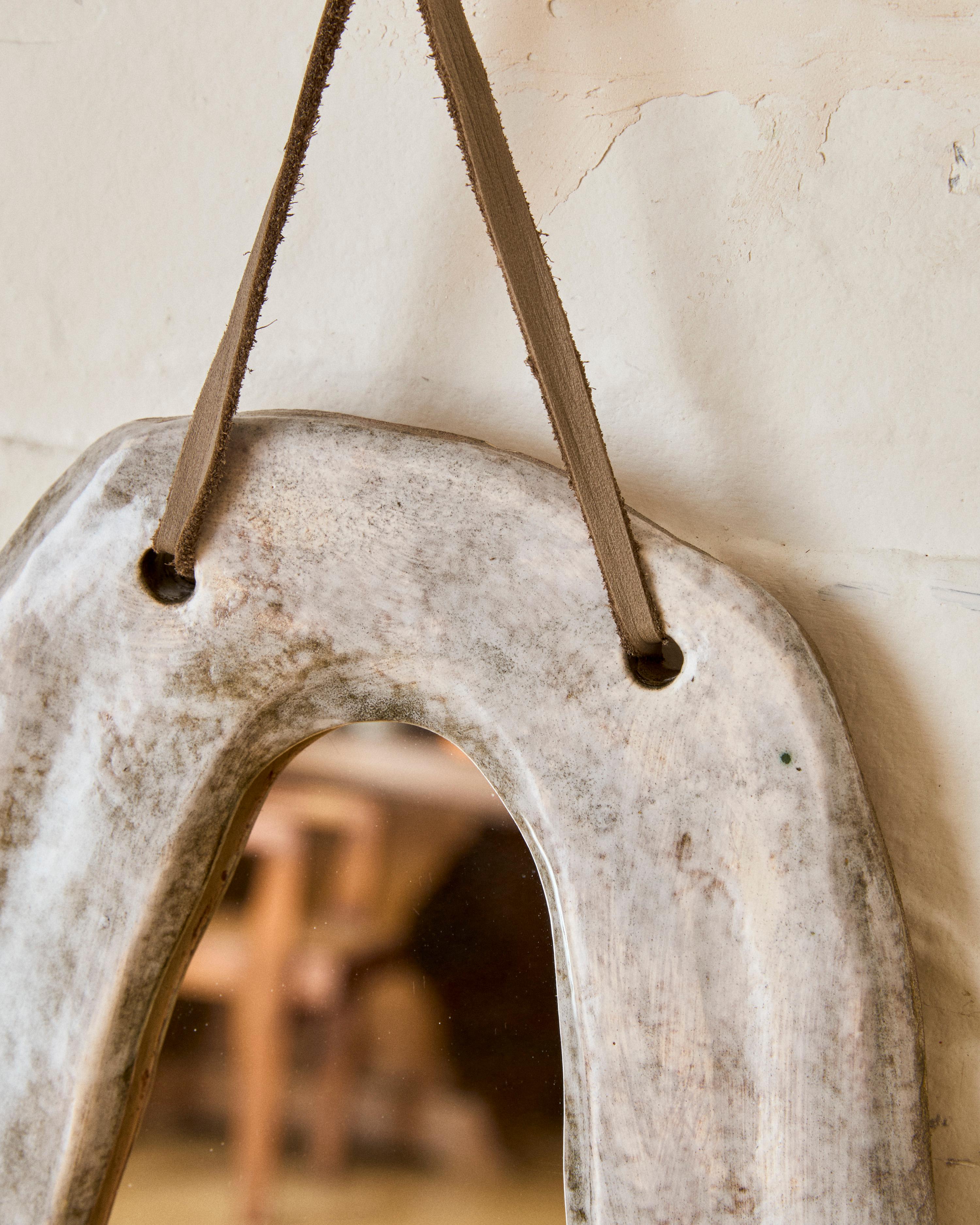 Glazed Ceramic Mirror by Juliette Derel 1