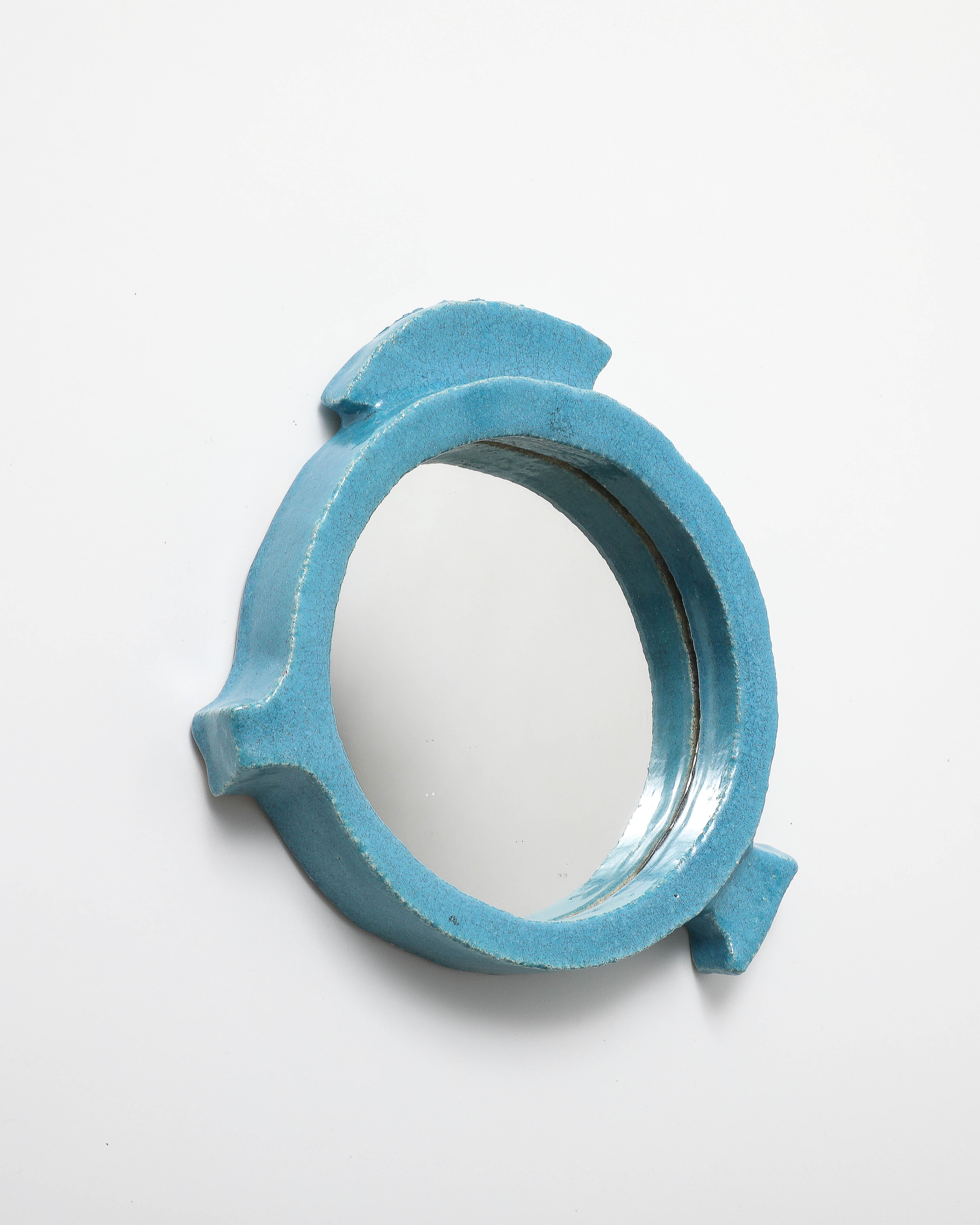 Vernissé Miroir en céramique émaillée, France, vers 1960 en vente