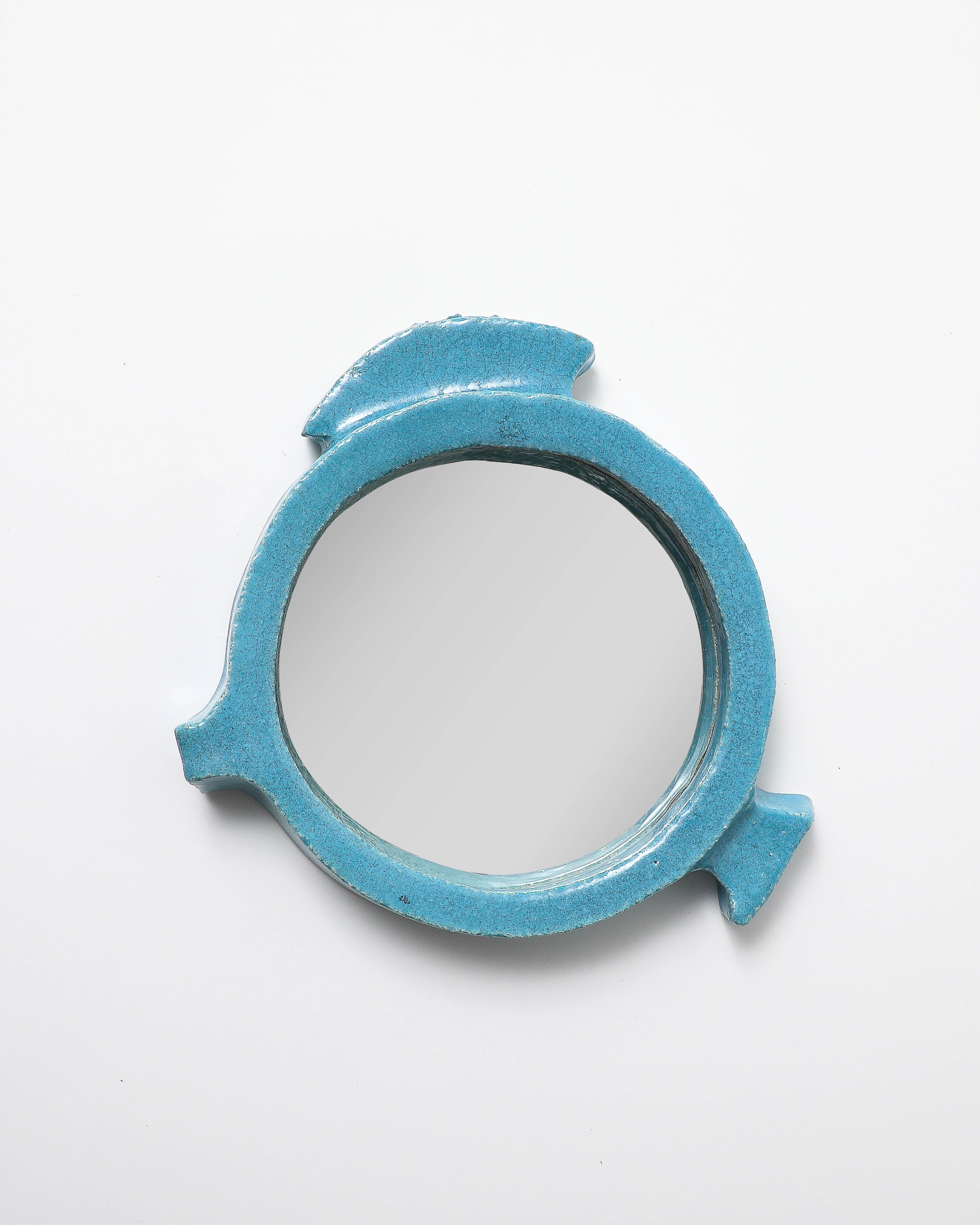 Miroir en céramique émaillée, France, vers 1960 en vente 1