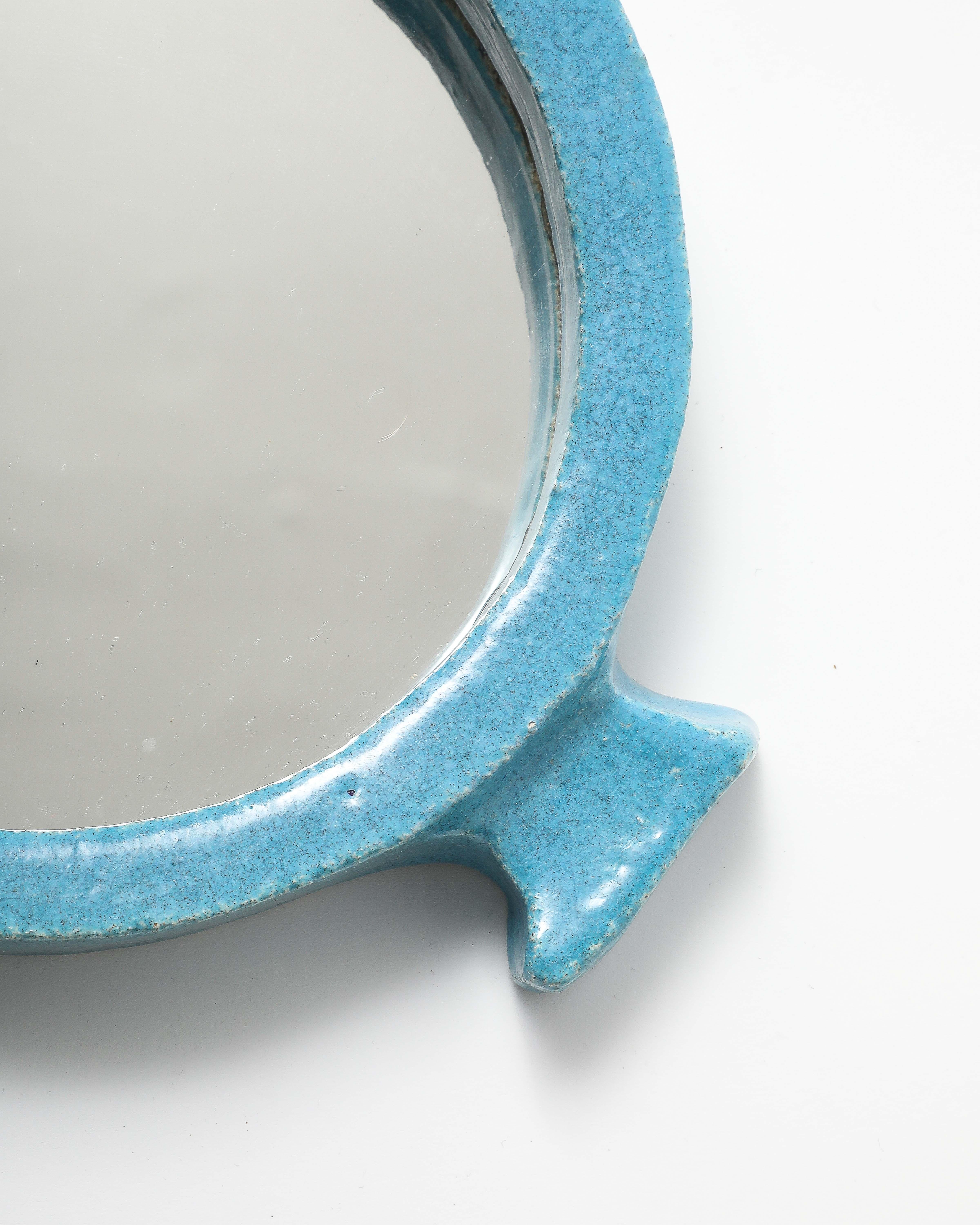 Miroir en céramique émaillée, France, vers 1960 en vente 2