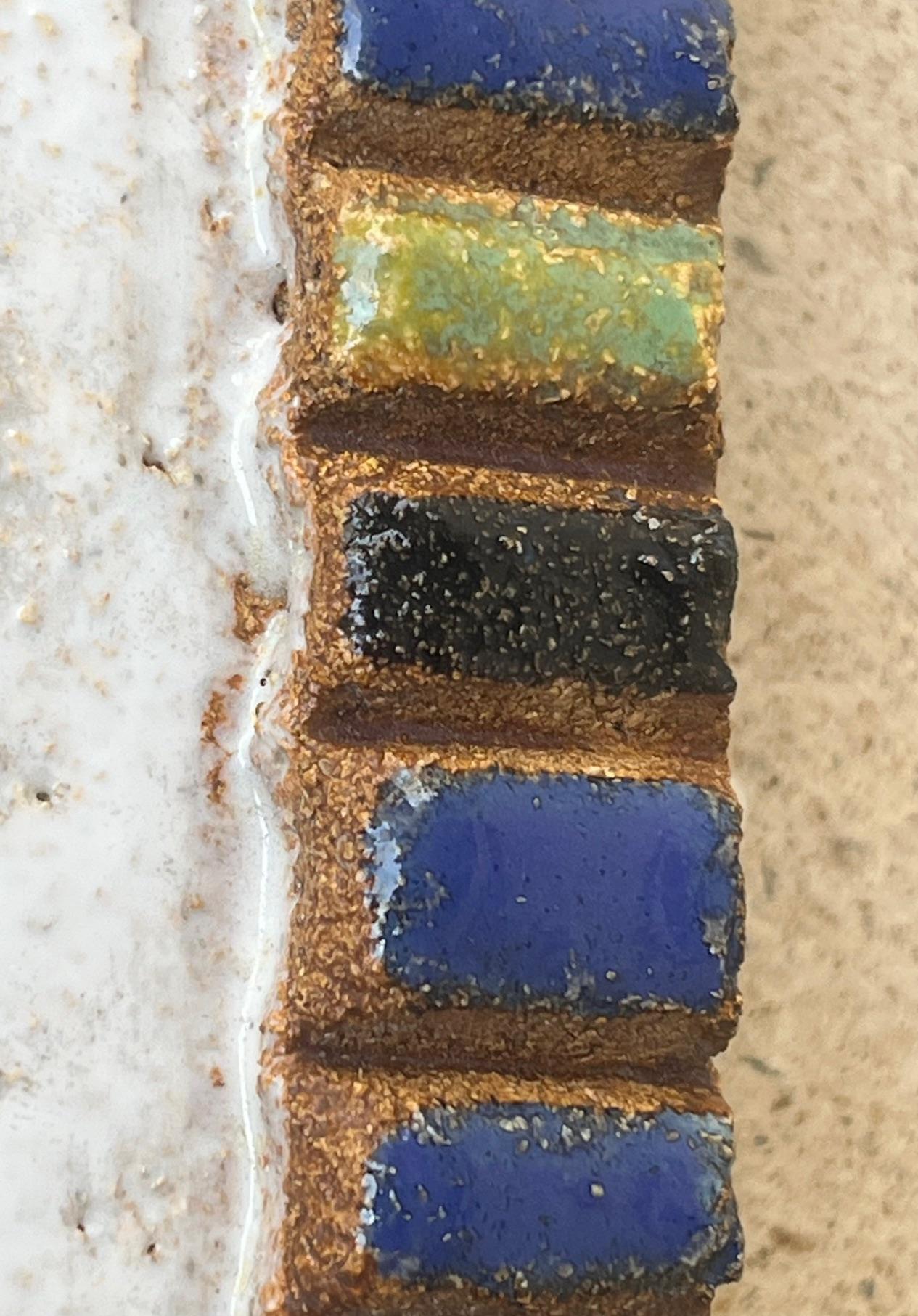 Miroir en céramique émaillée, Les Argonautes, Vallauris, vers 1960 en vente 1