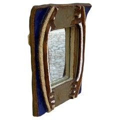 Glazed ceramic mirror, Les Argonautes, Vallauris, circa 1965