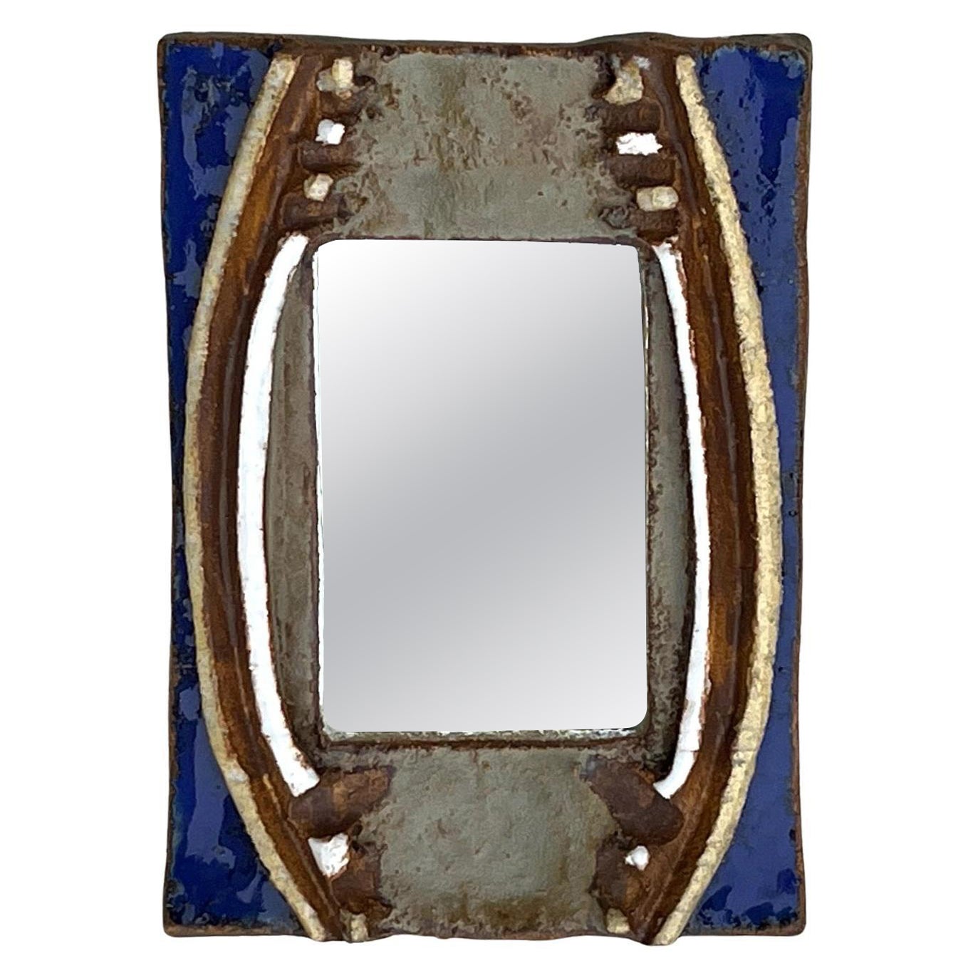 Miroir en céramique émaillée, Les Argonautes, Vallauris, vers 1965 en vente