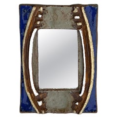 Specchio in ceramica smaltata, Les Argonautes, Vallauris, circa 1965
