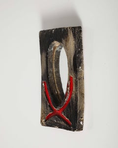 Specchio in ceramica smaltata, Vallauris, Francia, c.C. 1960