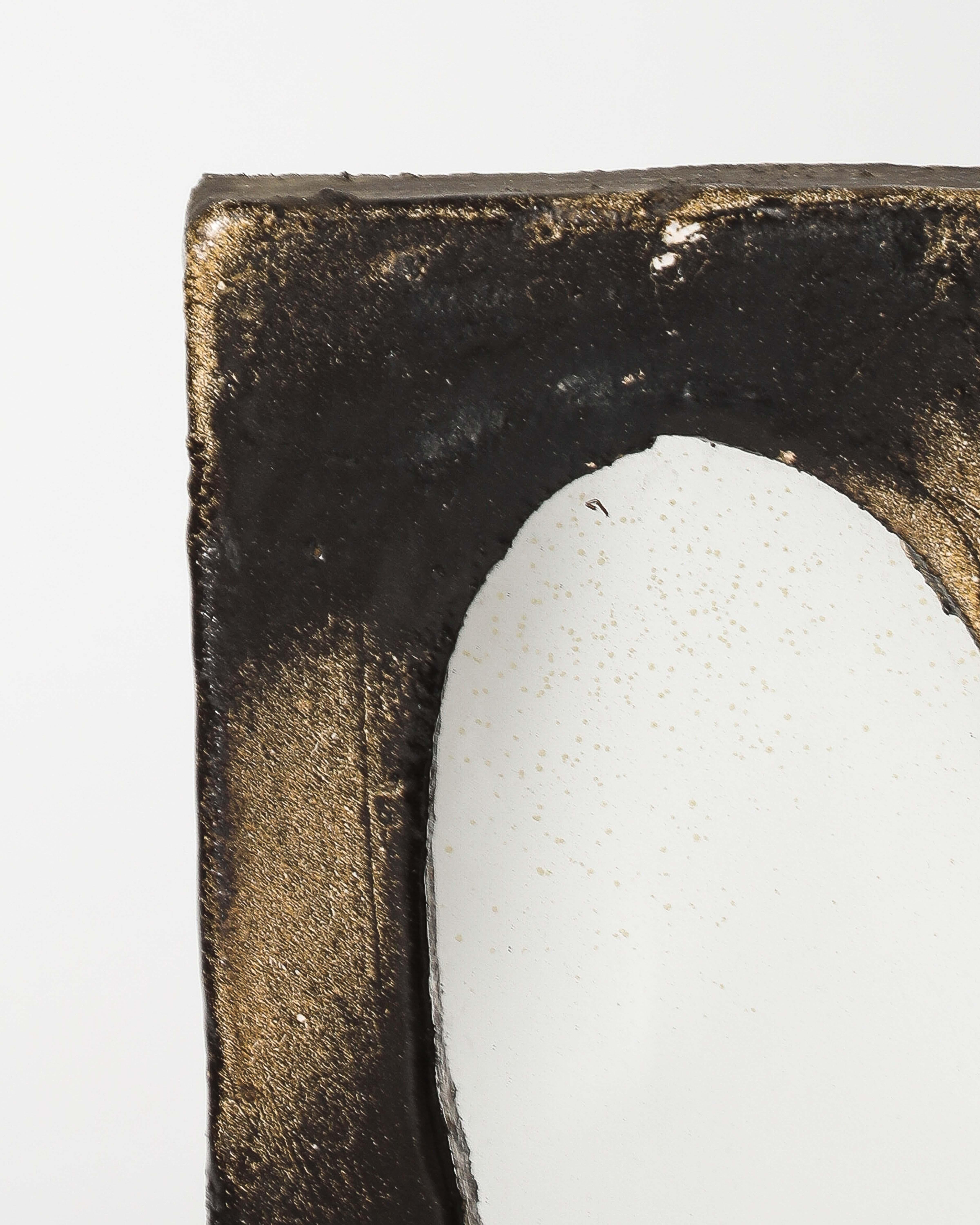 Glazed Ceramic Mirror, Vallauris, France, c. 1960 For Sale 3
