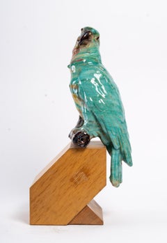Glazed Ceramic Parrot