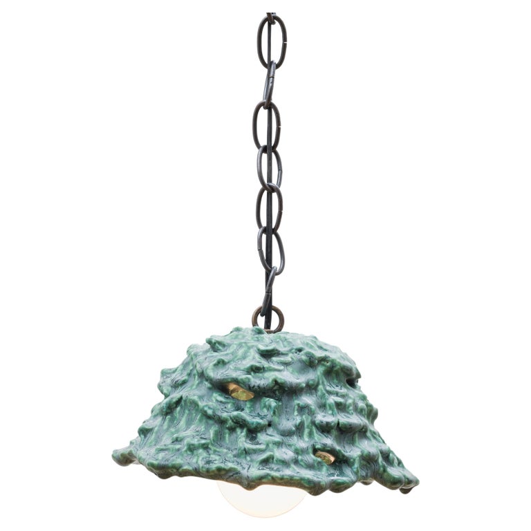 Glazed Ceramic Pendant Light by Ellen Pong For Sale at 1stDibs