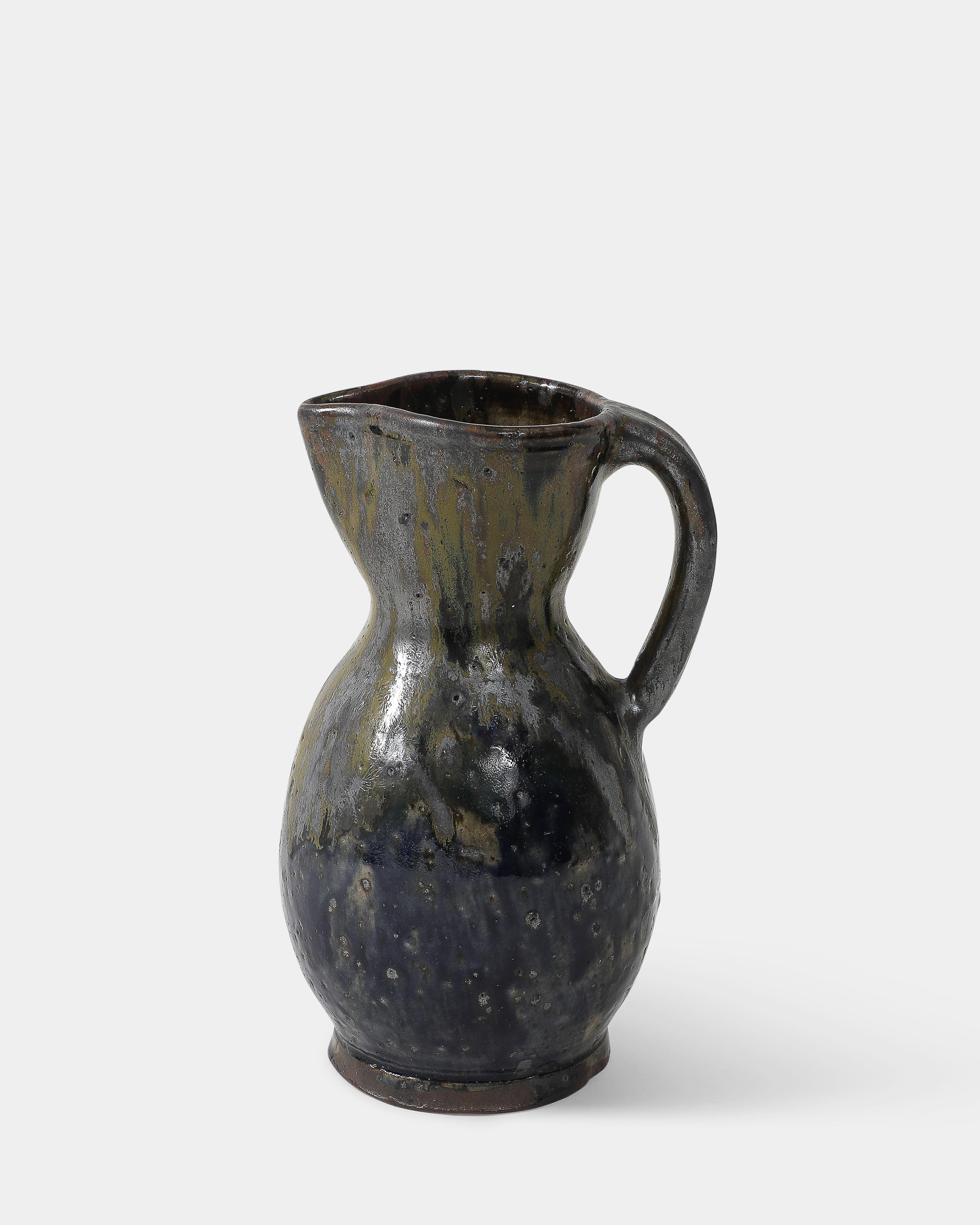 Jarra de cerámica vidriada de Jean Talbot, Francia, c. 1940 Francés en venta