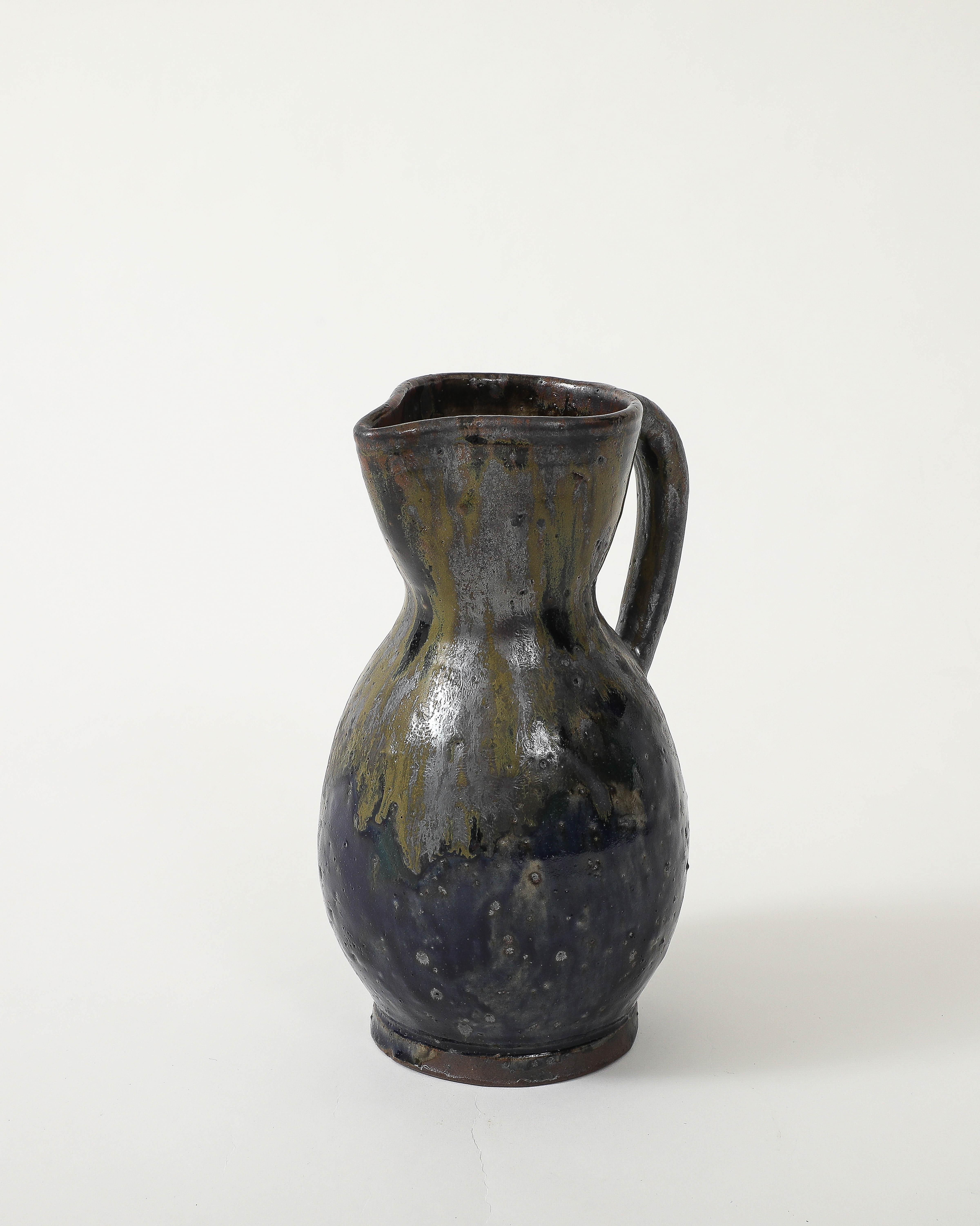 Jarra de cerámica vidriada de Jean Talbot, Francia, c. 1940 Glaseado en venta