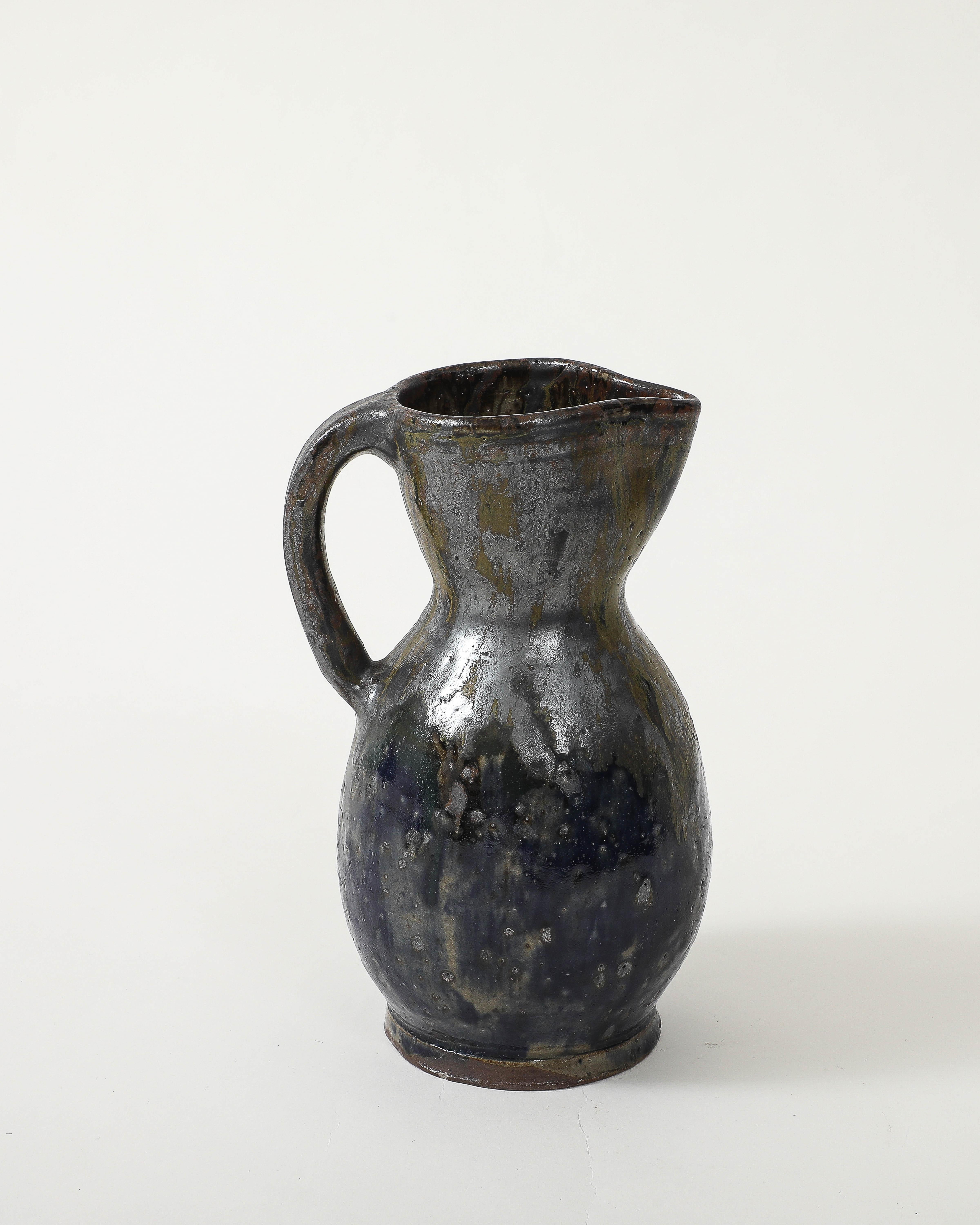 Jarra de cerámica vidriada de Jean Talbot, Francia, c. 1940 Cerámico en venta