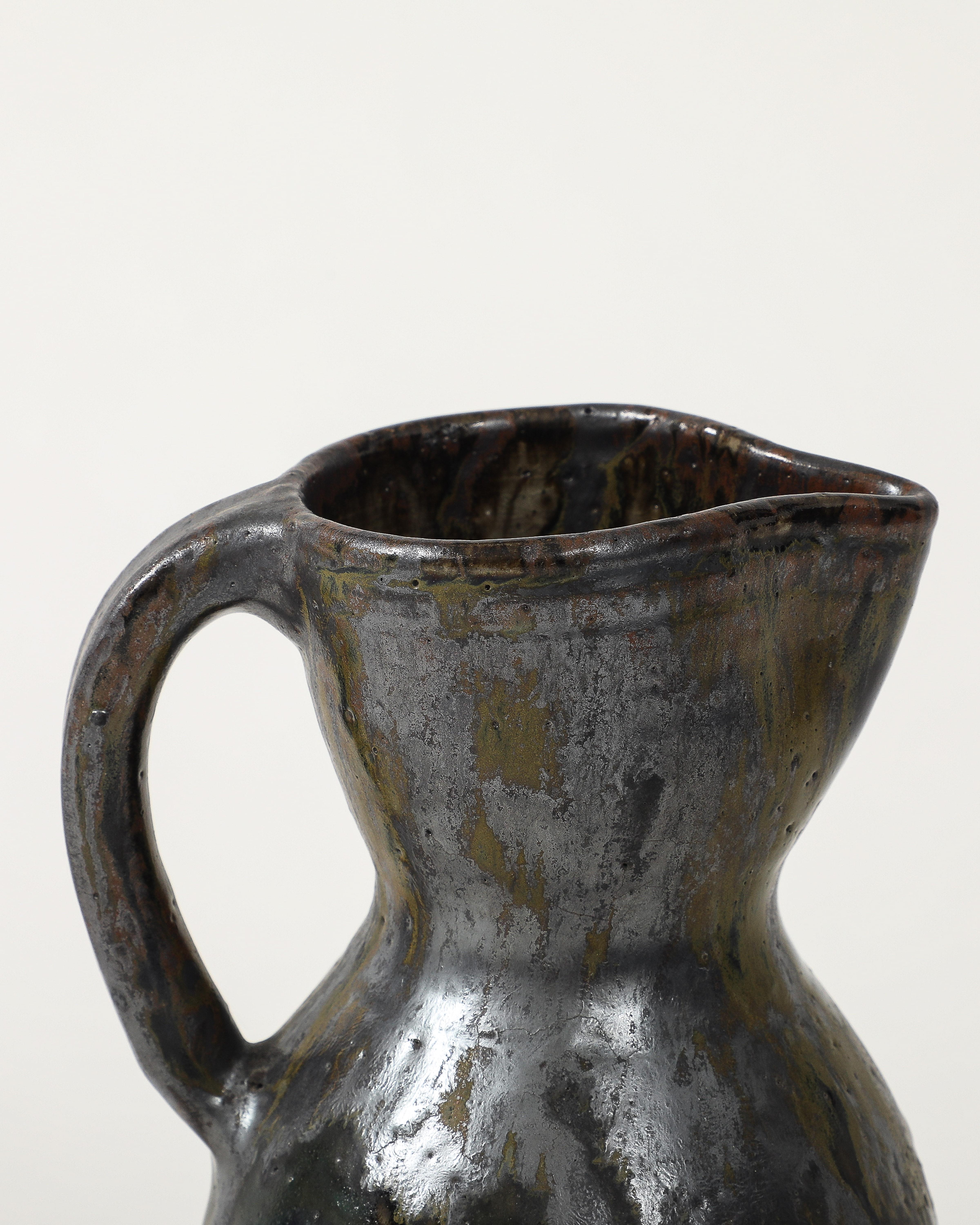 Brocca in ceramica smaltata di Jean Talbot, La Borne, Francia, 1940 ca. in vendita 4
