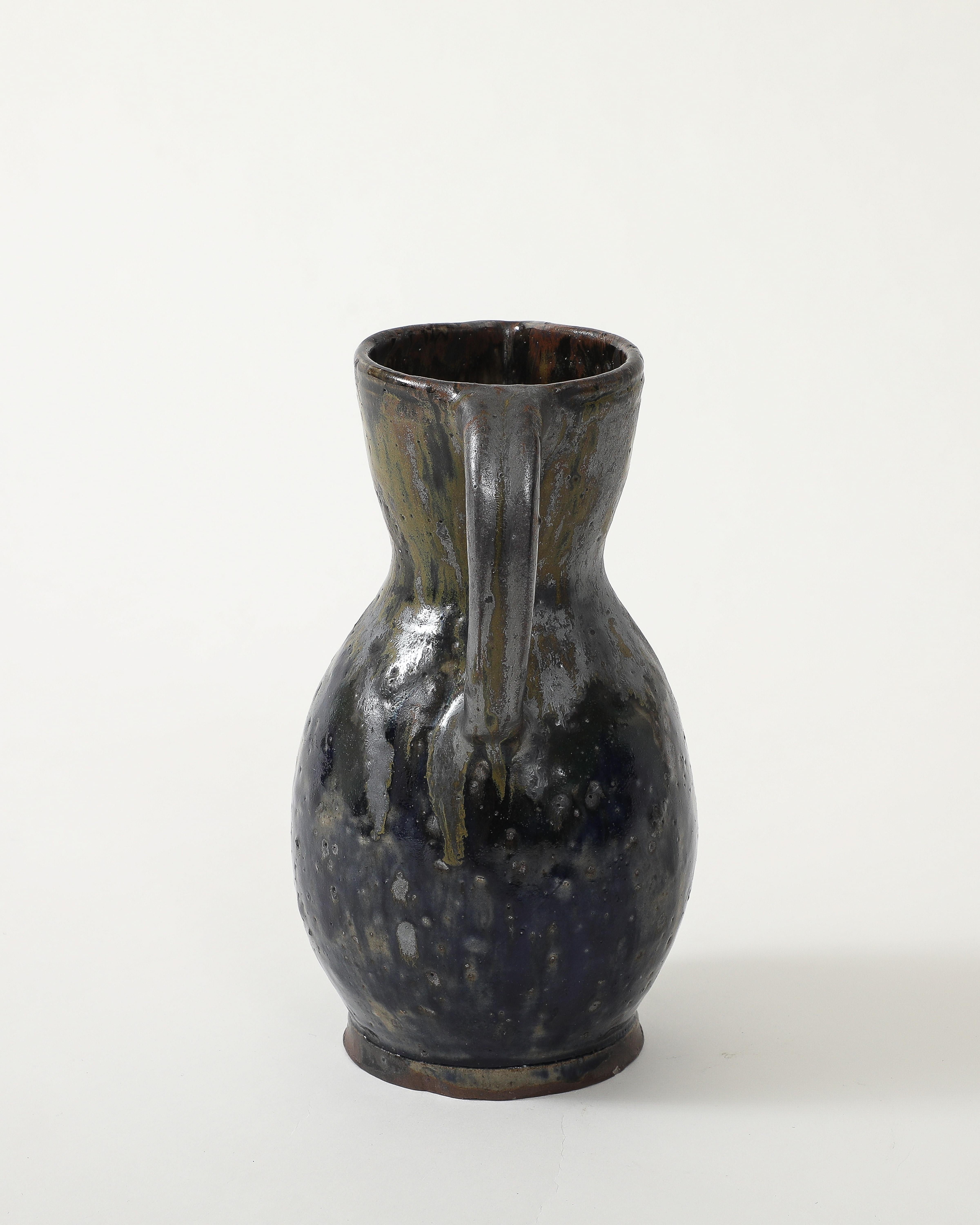 Brocca in ceramica smaltata di Jean Talbot, La Borne, Francia, 1940 ca. in vendita 2