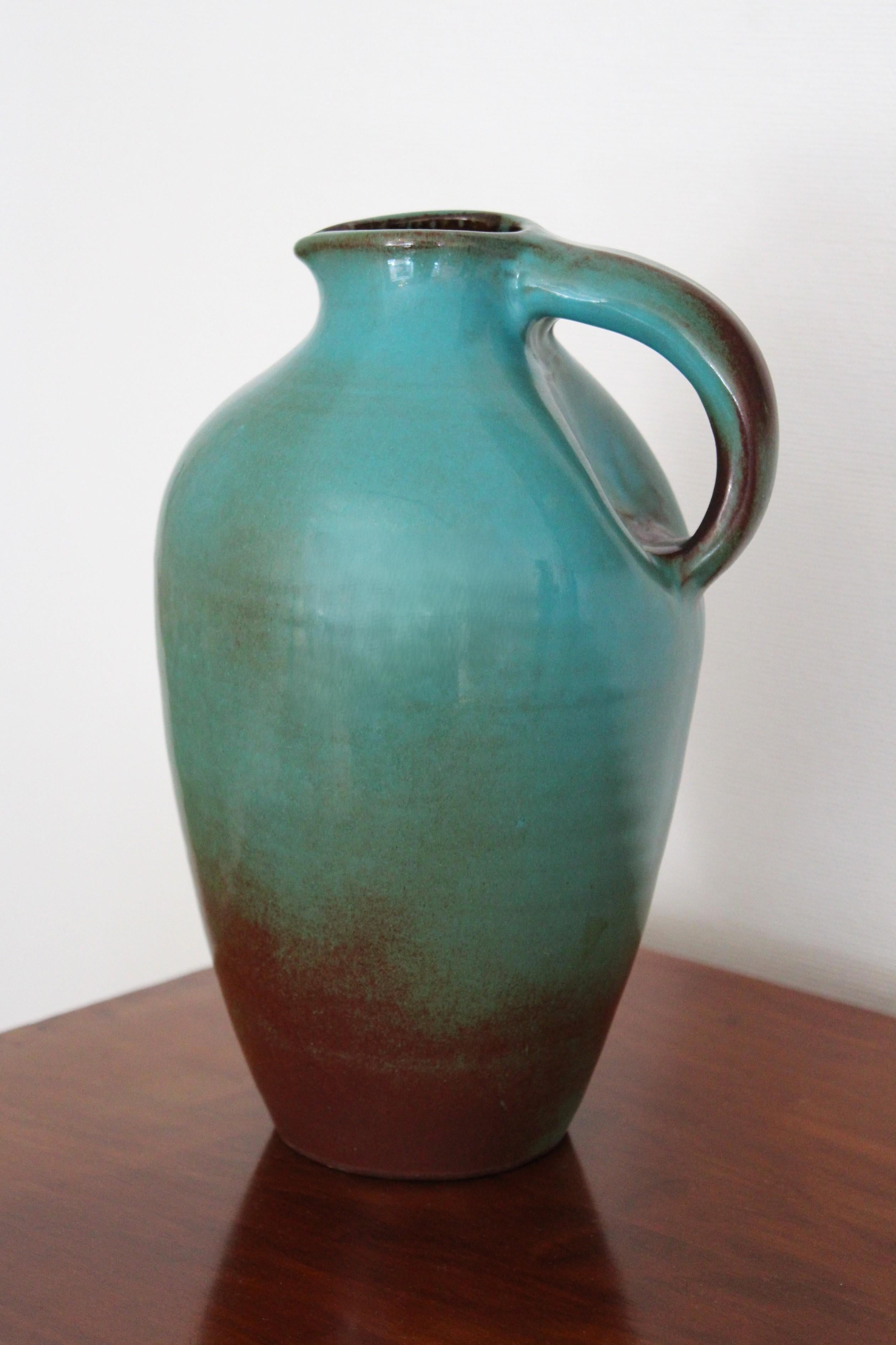 French Glazed ceramic pitcher by Suzanne Ramié - Atelier Madoura For Sale