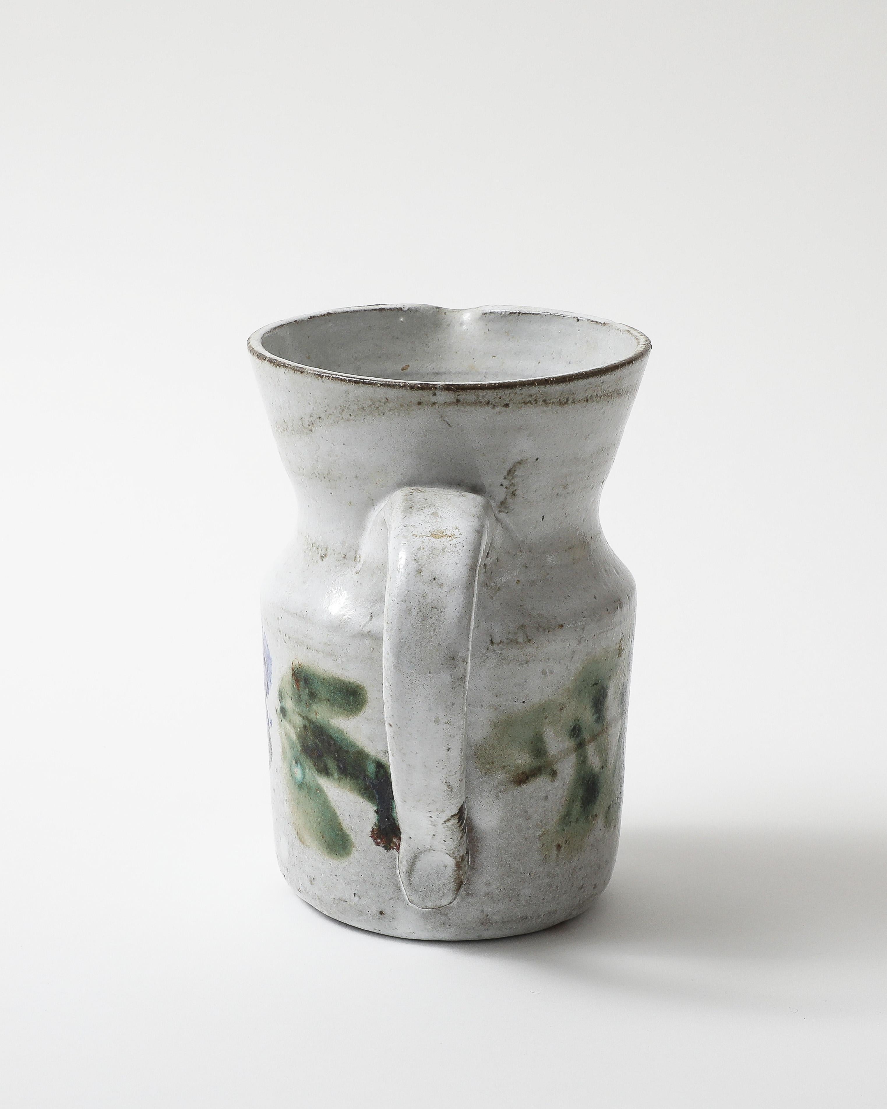 Glazed Ceramic Pitcher, France, c. 1960 For Sale 1