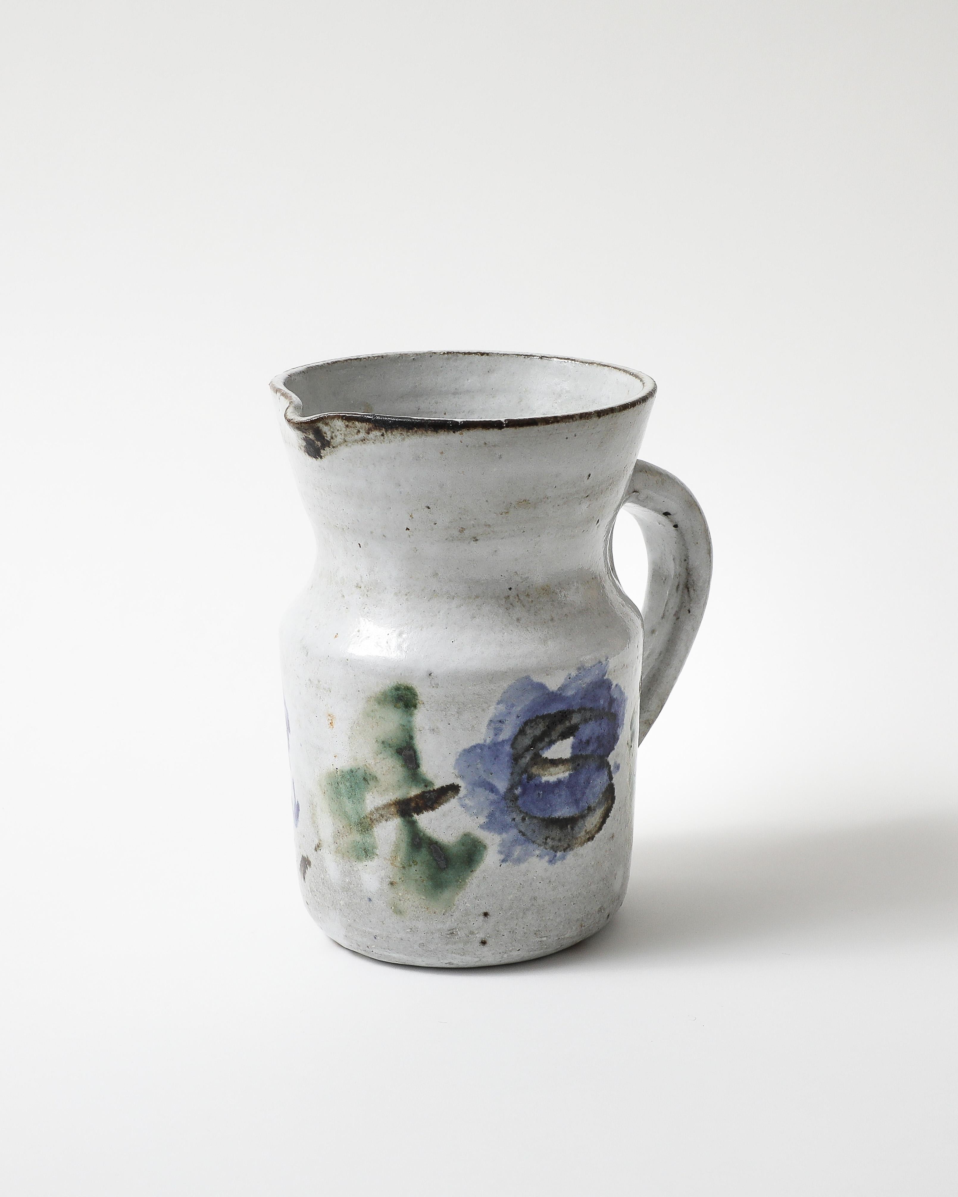 Glazed Ceramic Pitcher, France, c. 1960 For Sale 3