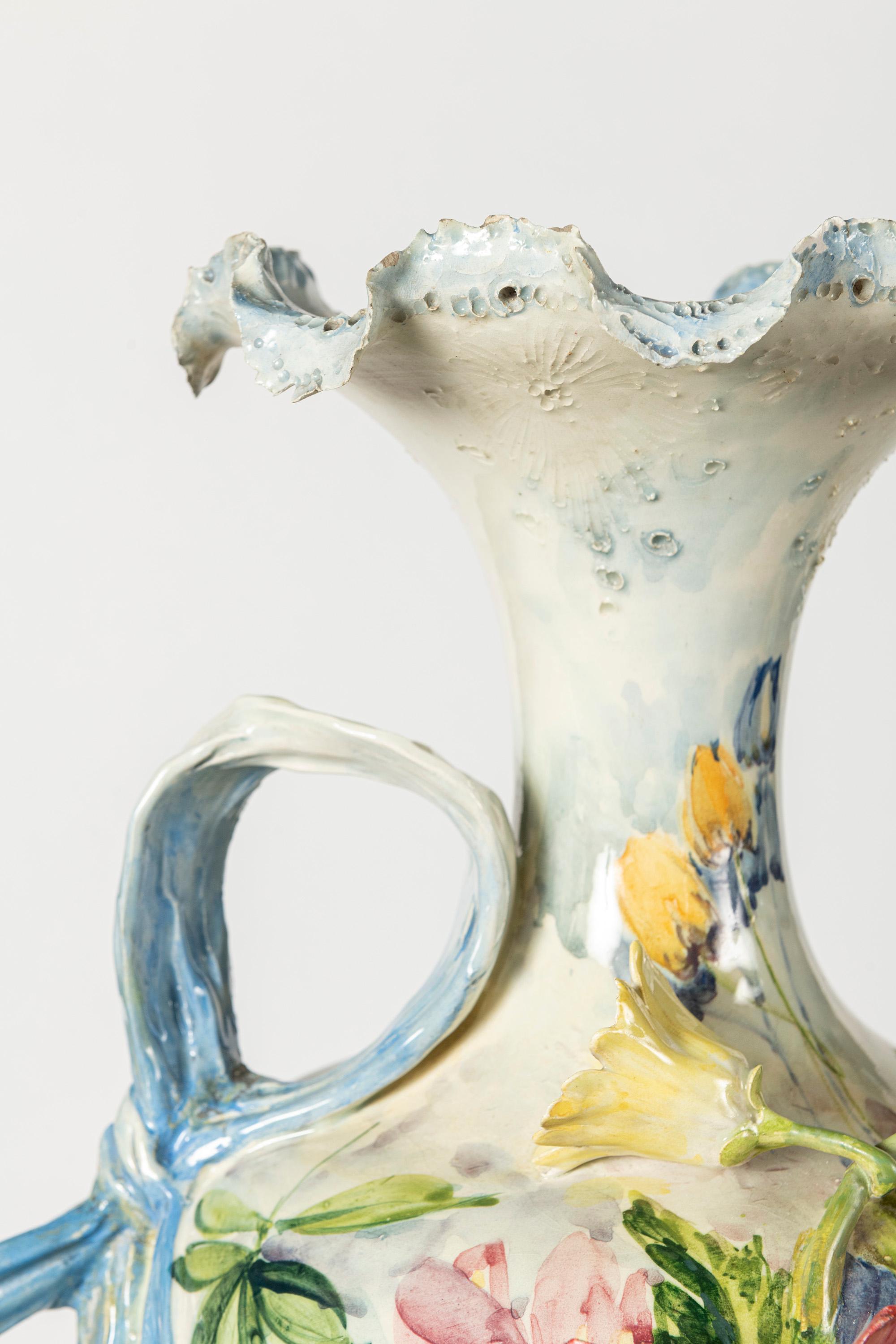 Jardinière en céramique émaillée, période Art nouveau, Italie, vers 1920. en vente 1