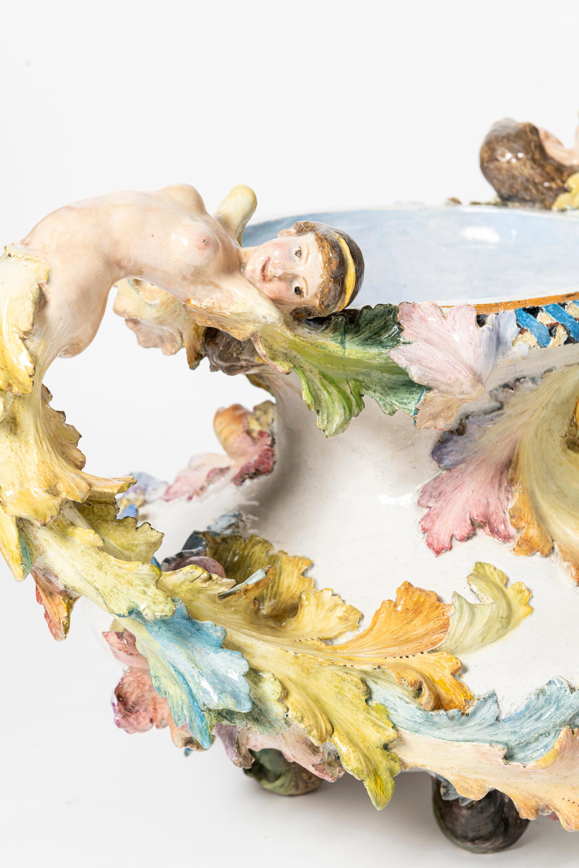 Jardinière en céramique émaillée, période Art nouveau, Italie, vers 1920. en vente 3