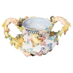 Glazed ceramic planter, Art Nouveau period, Italy, circa 1920.