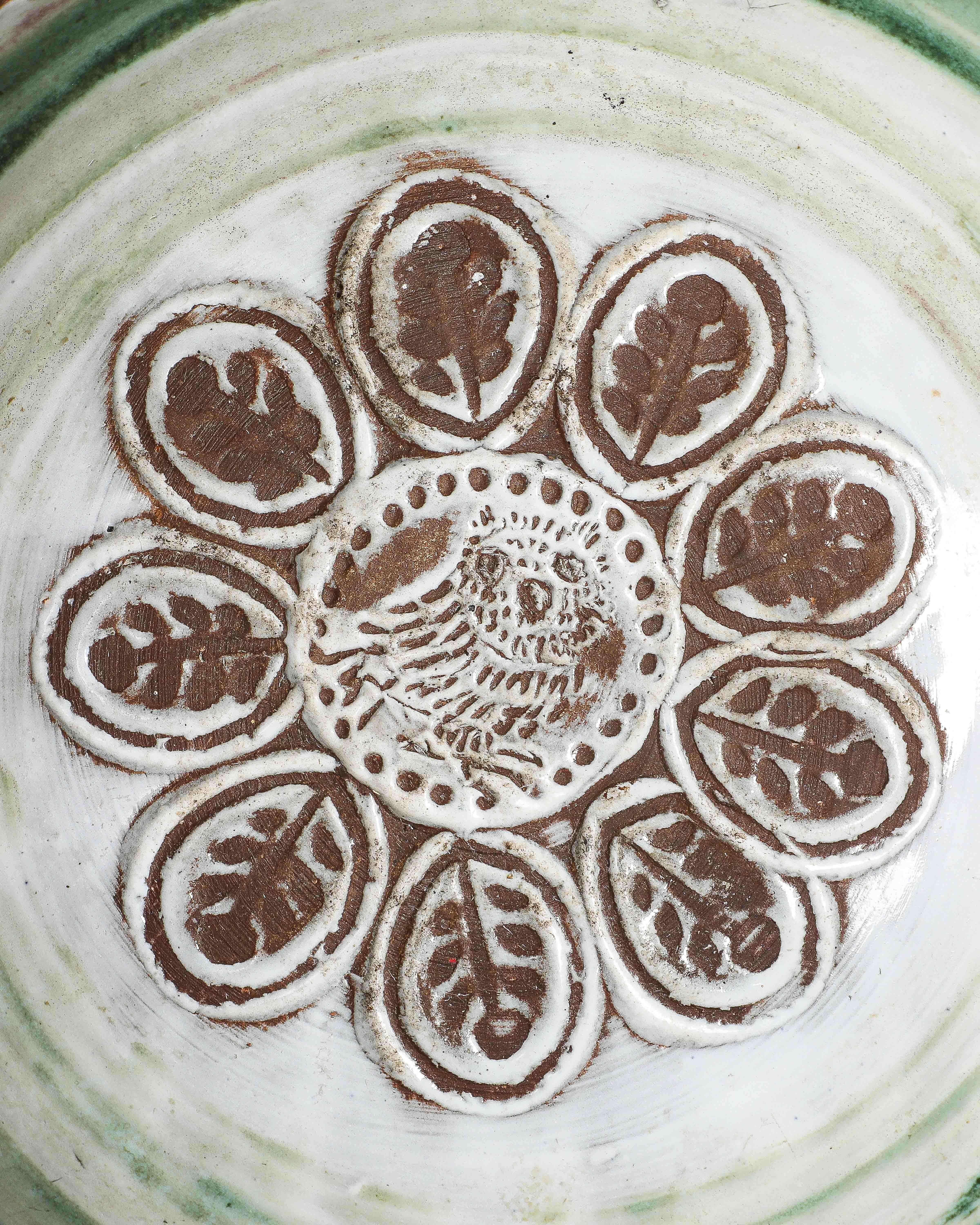 Piatto in ceramica smaltata di Albert Thiry, Francia, c.C. 1970 in vendita 7